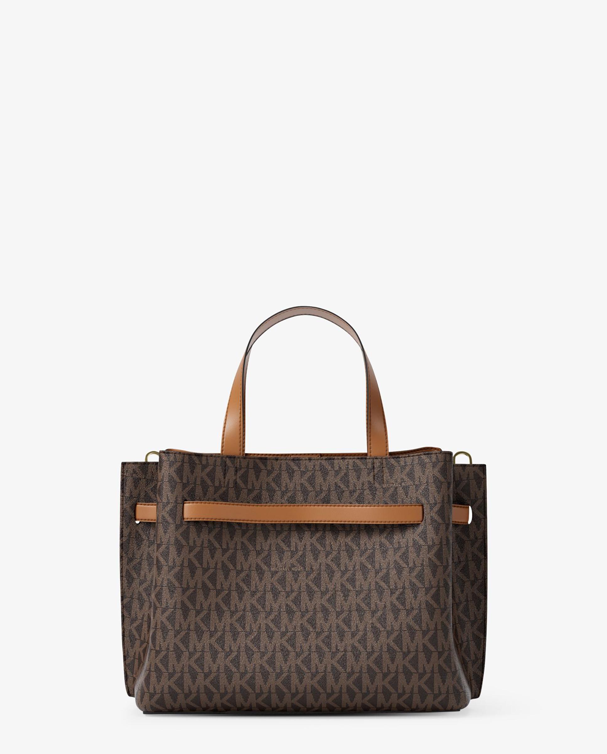 Bandolera de mujer satchel emilia pequeño con logotipo - Michael Michael Kors - Marrón oscuro Marrón oscuro-3