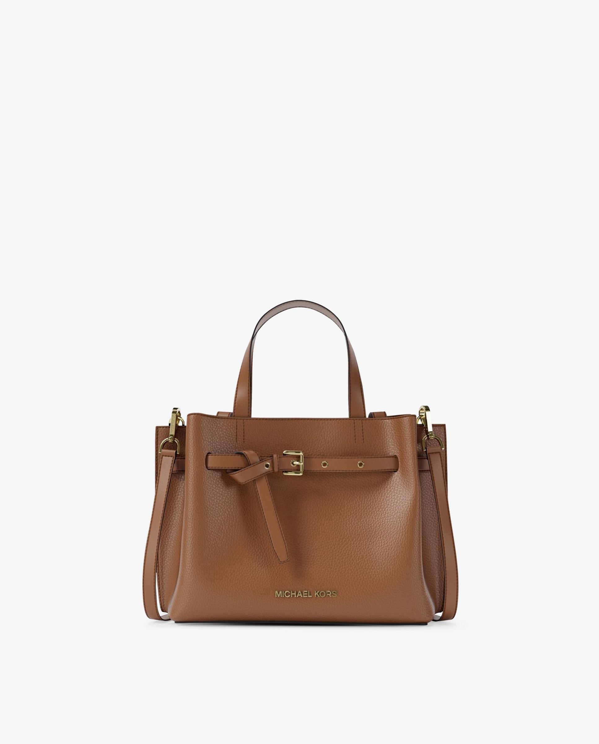 Bandolera de mujer satchel emilia pequeño de piel granulada - Michael Michael Kors - Canela Canela-1