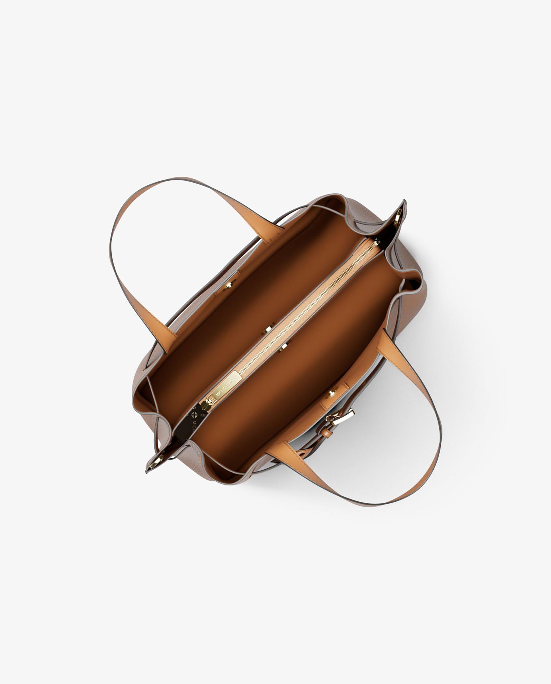 Bandolera de mujer satchel emilia pequeño de piel granulada - Michael Michael Kors - Canela Canela-4