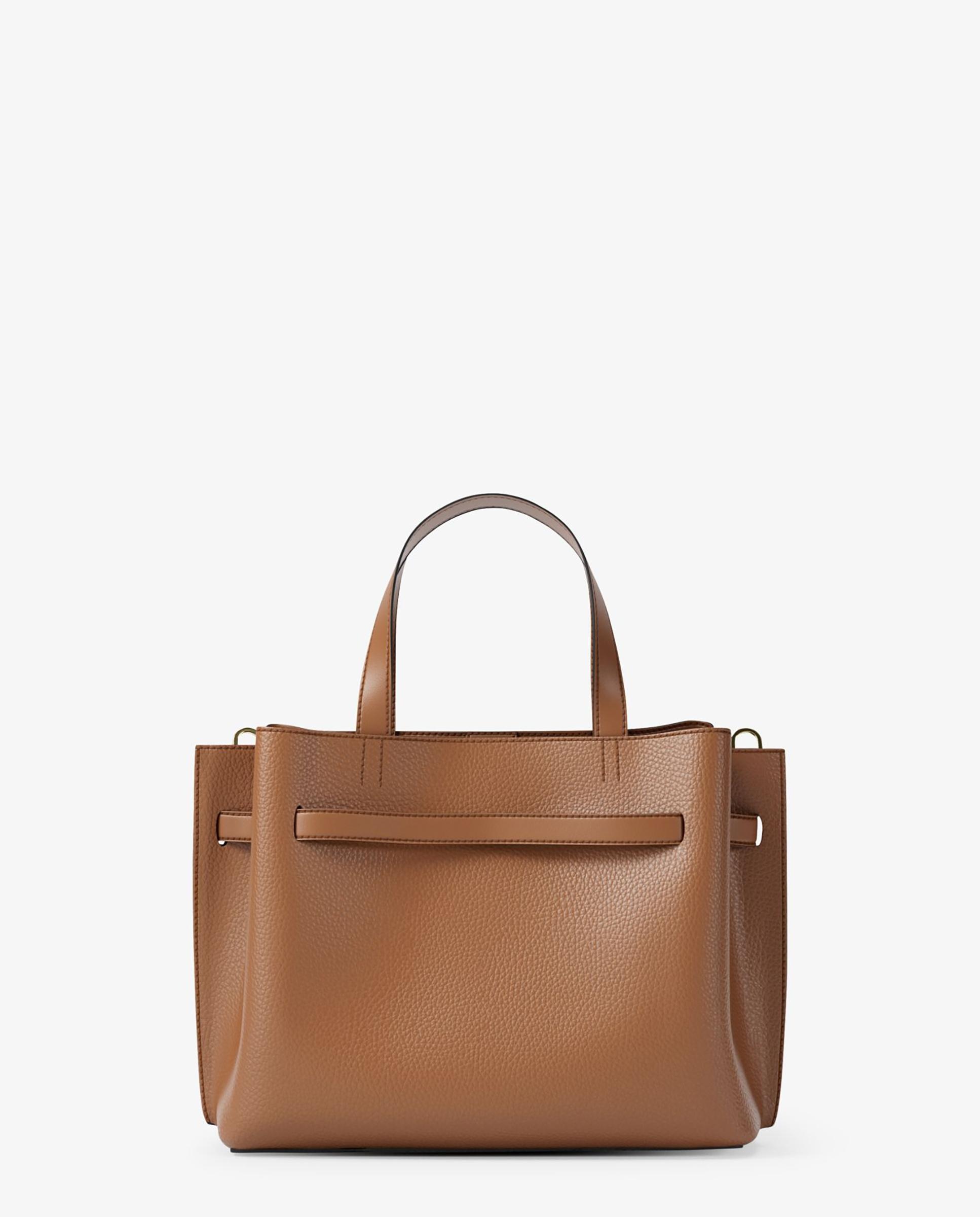 Bandolera de mujer satchel emilia pequeño de piel granulada - Michael Michael Kors - Canela Canela-3