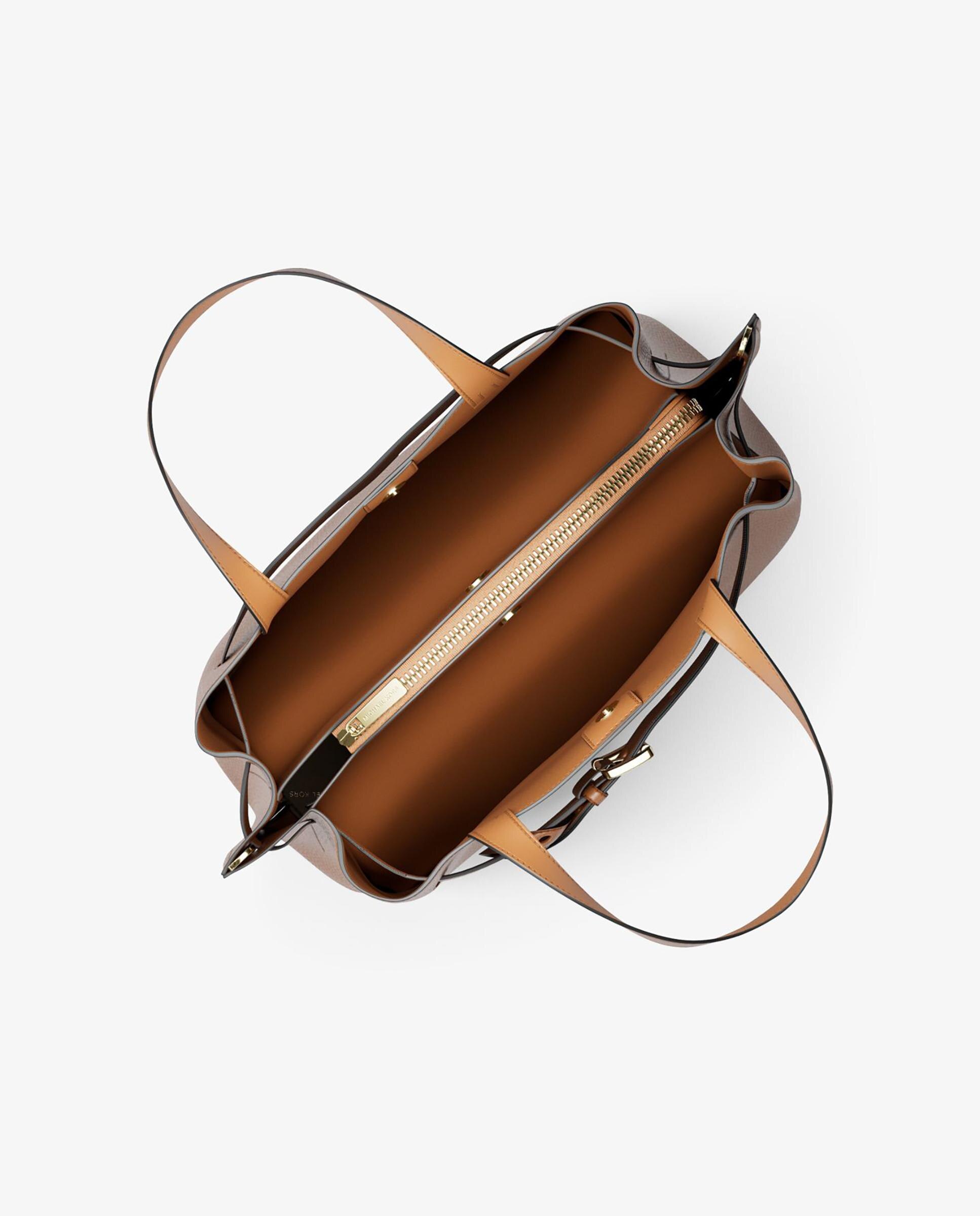 Bandolera de mujer satchel emilia mediano de piel granulada - Michael Michael Kors - Canela Canela-4