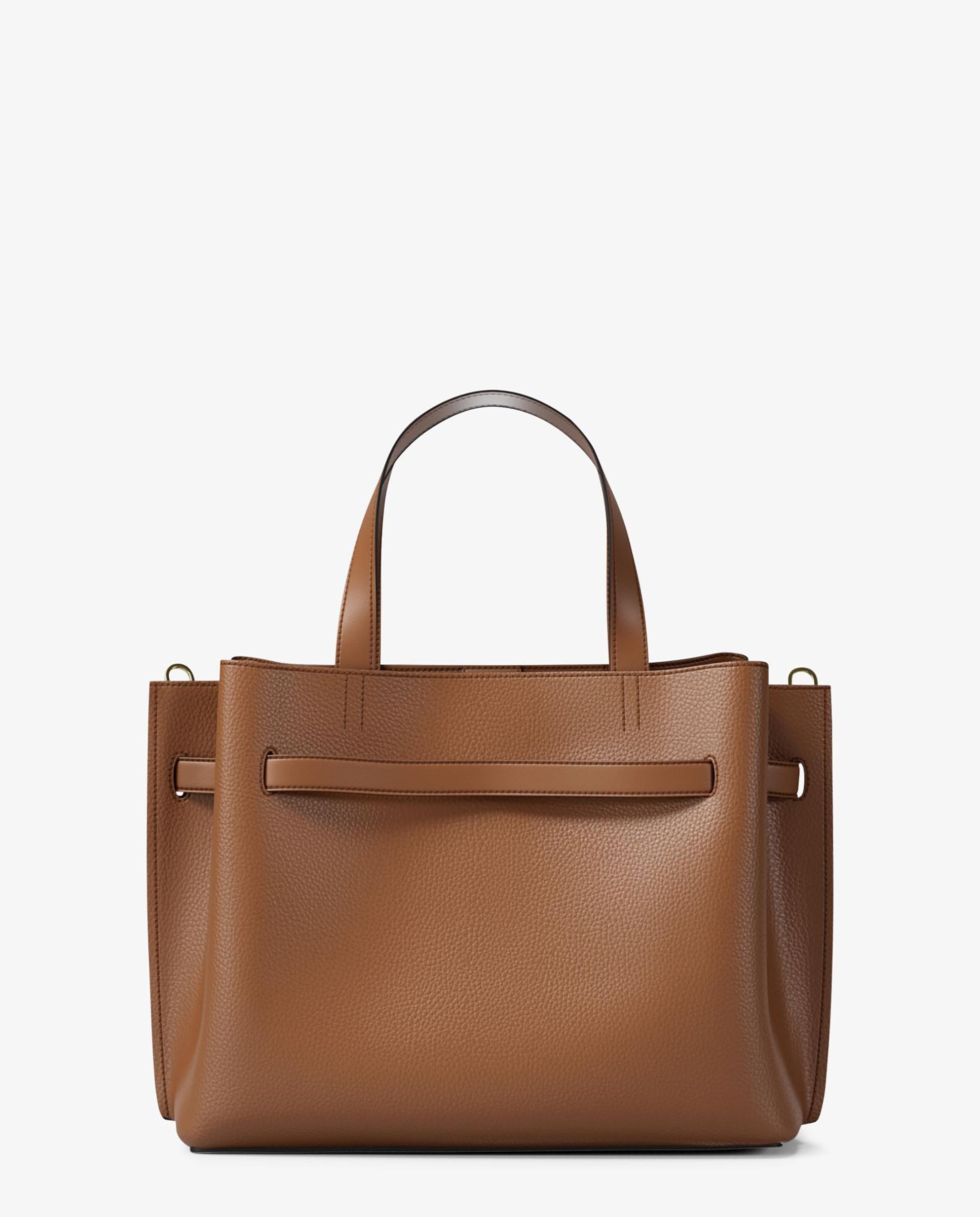 Bandolera de mujer satchel emilia mediano de piel granulada - Michael Michael Kors - Canela Canela-3