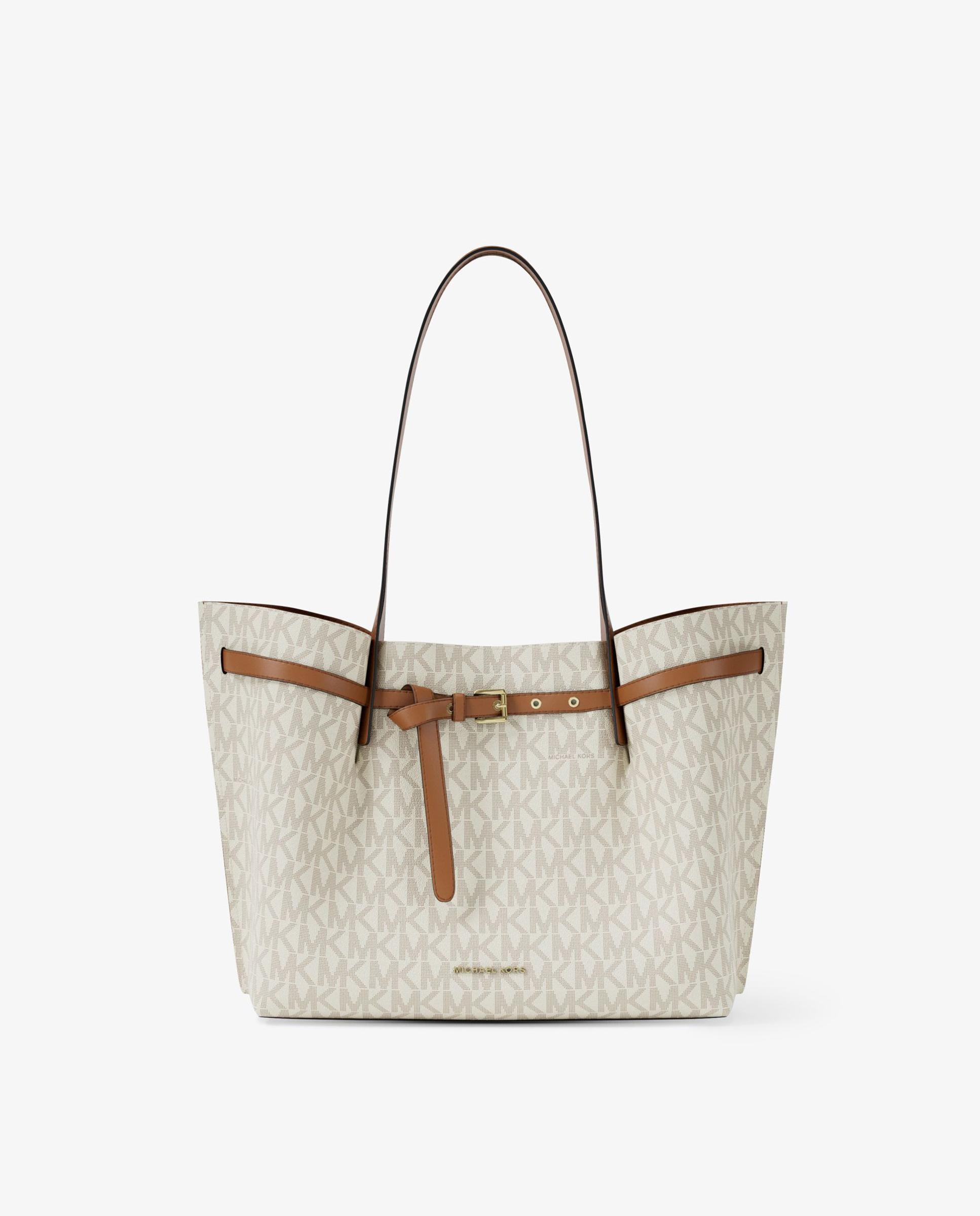 Bolso shopper tote emilia grande con logotipo - Michael Michael Kors - Marfil Marfil-1