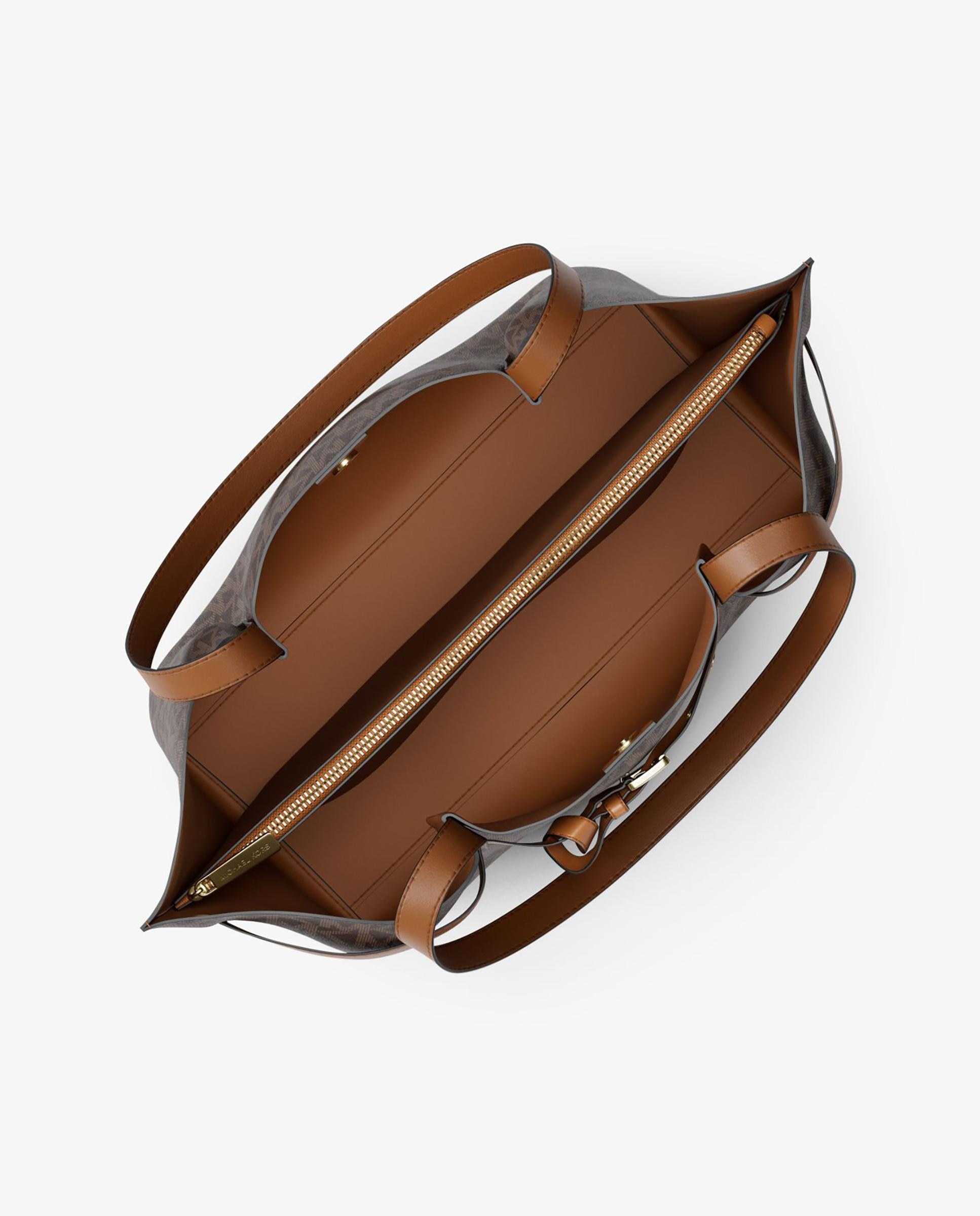 Bolso shopper tote emilia grande con logotipo - Michael Michael Kors - Marrón oscuro Marrón oscuro-4