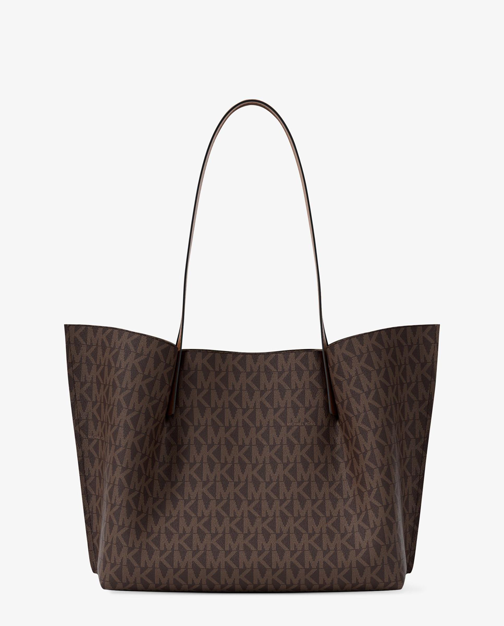 Bolso shopper tote emilia grande con logotipo - Michael Michael Kors - Marrón oscuro Marrón oscuro-3