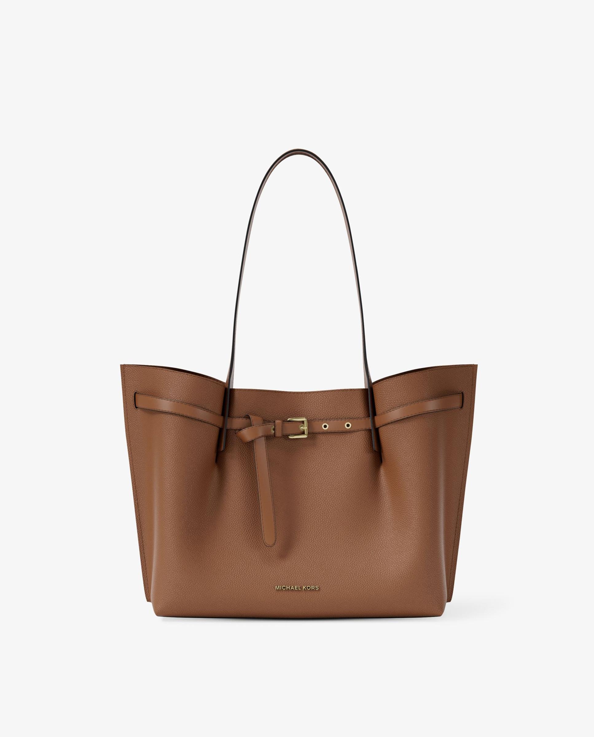 Bolso shopper tote emilia grande de piel granulada - Michael Michael Kors - Canela Canela-1