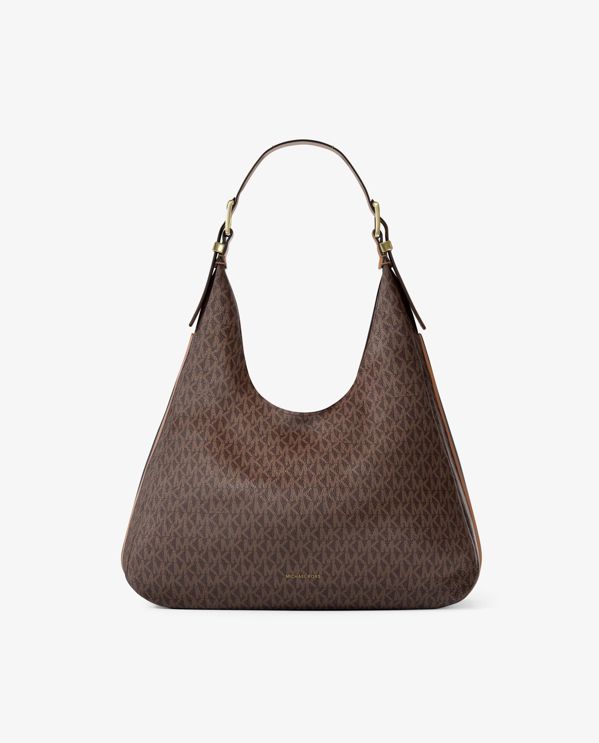 Bolso de hombro nolita grande con logotipo - Michael Michael Kors - Marrón oscuro Marrón oscuro-1