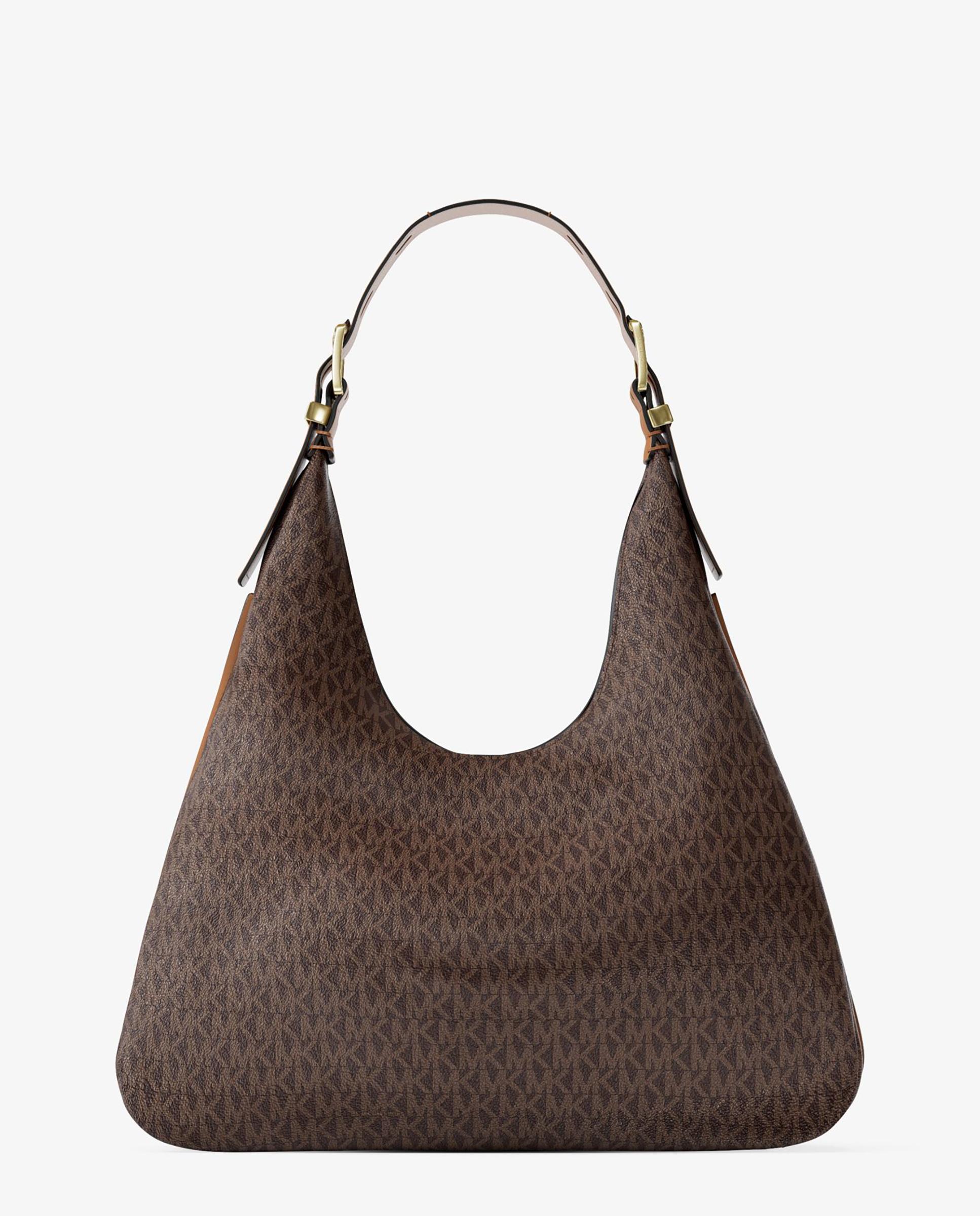 Bolso de hombro nolita grande con logotipo - Michael Michael Kors - Marrón oscuro Marrón oscuro-3