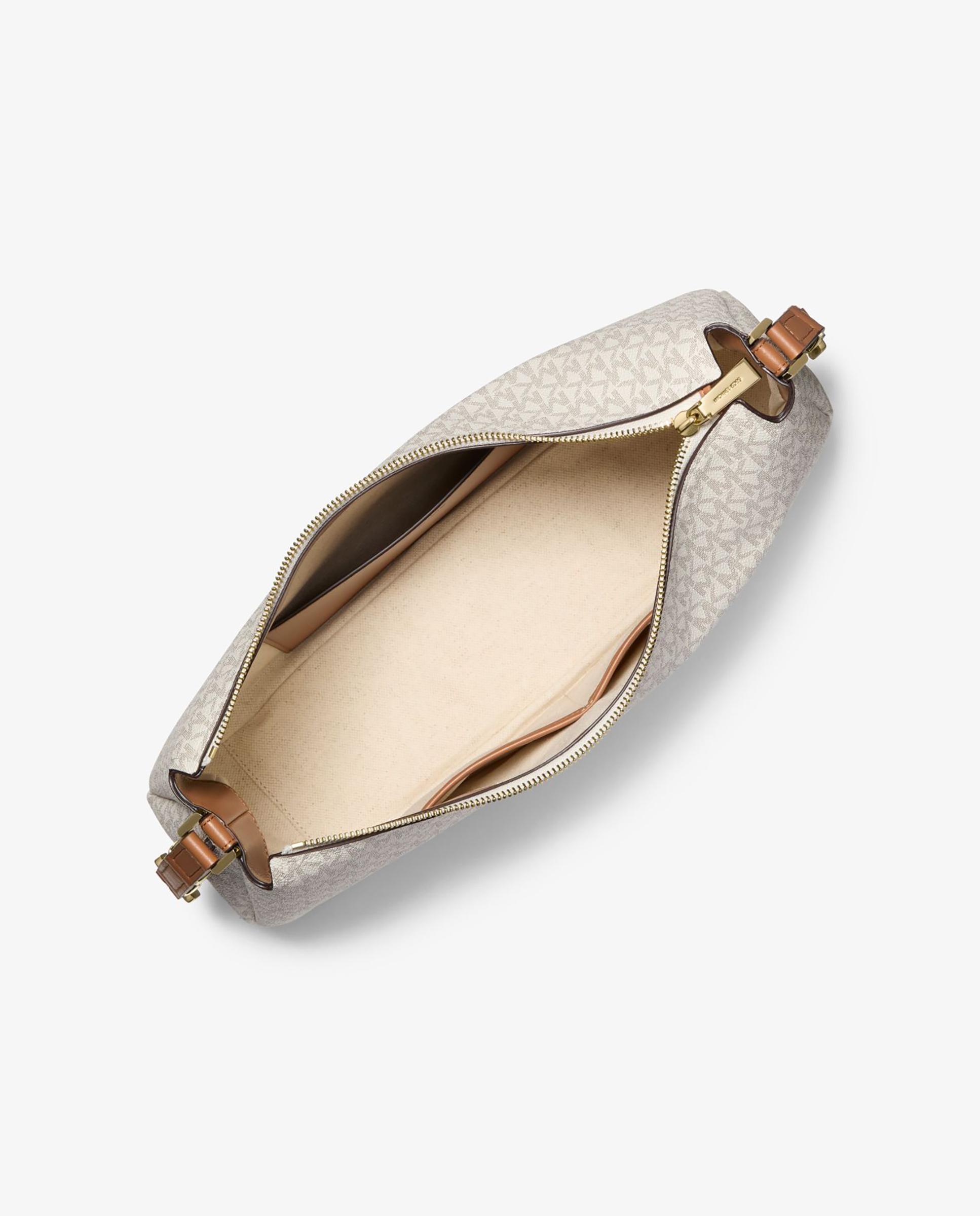 Bandolera de mujer nolita mediana con logotipo - Michael Michael Kors - Crema Crema-3