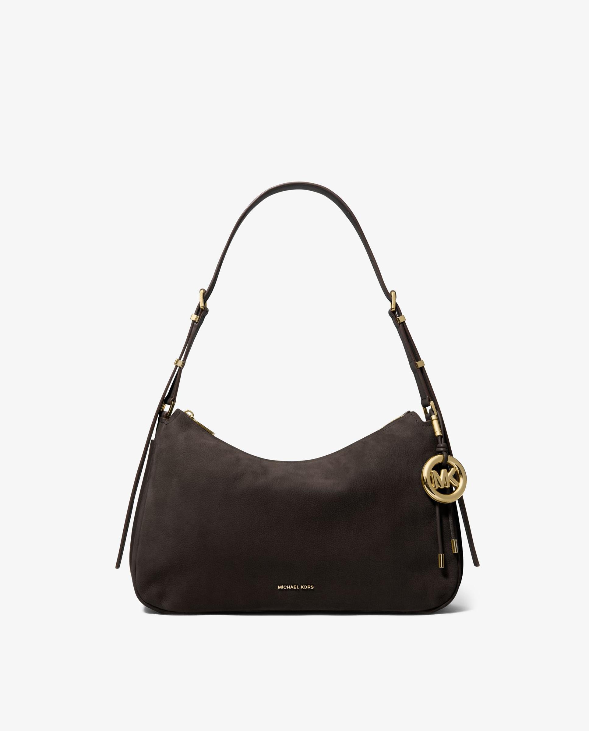 Bolso de hombro nolita mediano transformable de nobuck - Michael Michael Kors - Marrón chocolate Marrón chocolate-1