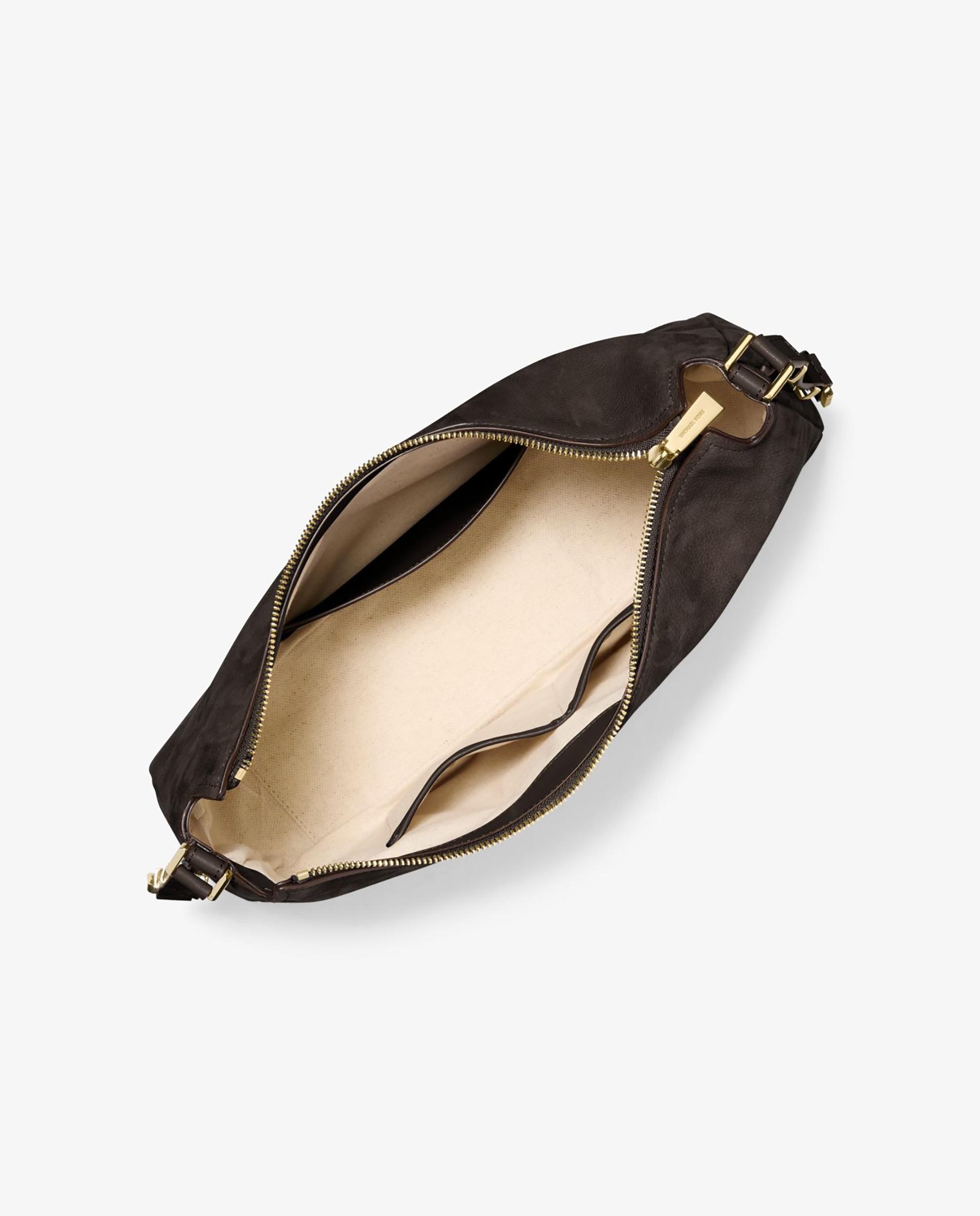Bolso de hombro nolita mediano transformable de nobuck - Michael Michael Kors - Marrón chocolate Marrón chocolate-3