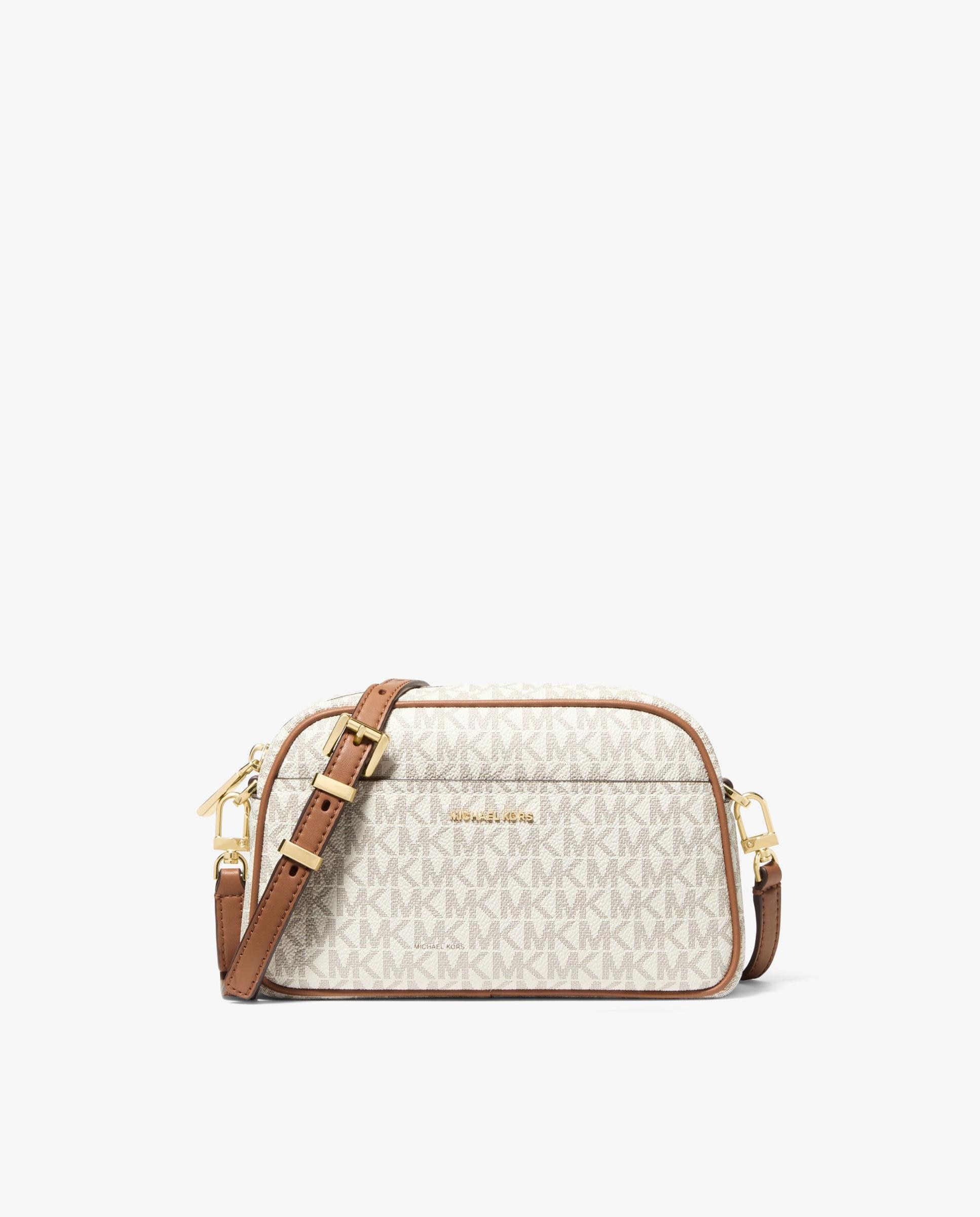 Bandolera de mujer jet set pequeña con logotipo - Michael Michael Kors - Crema Crema-1