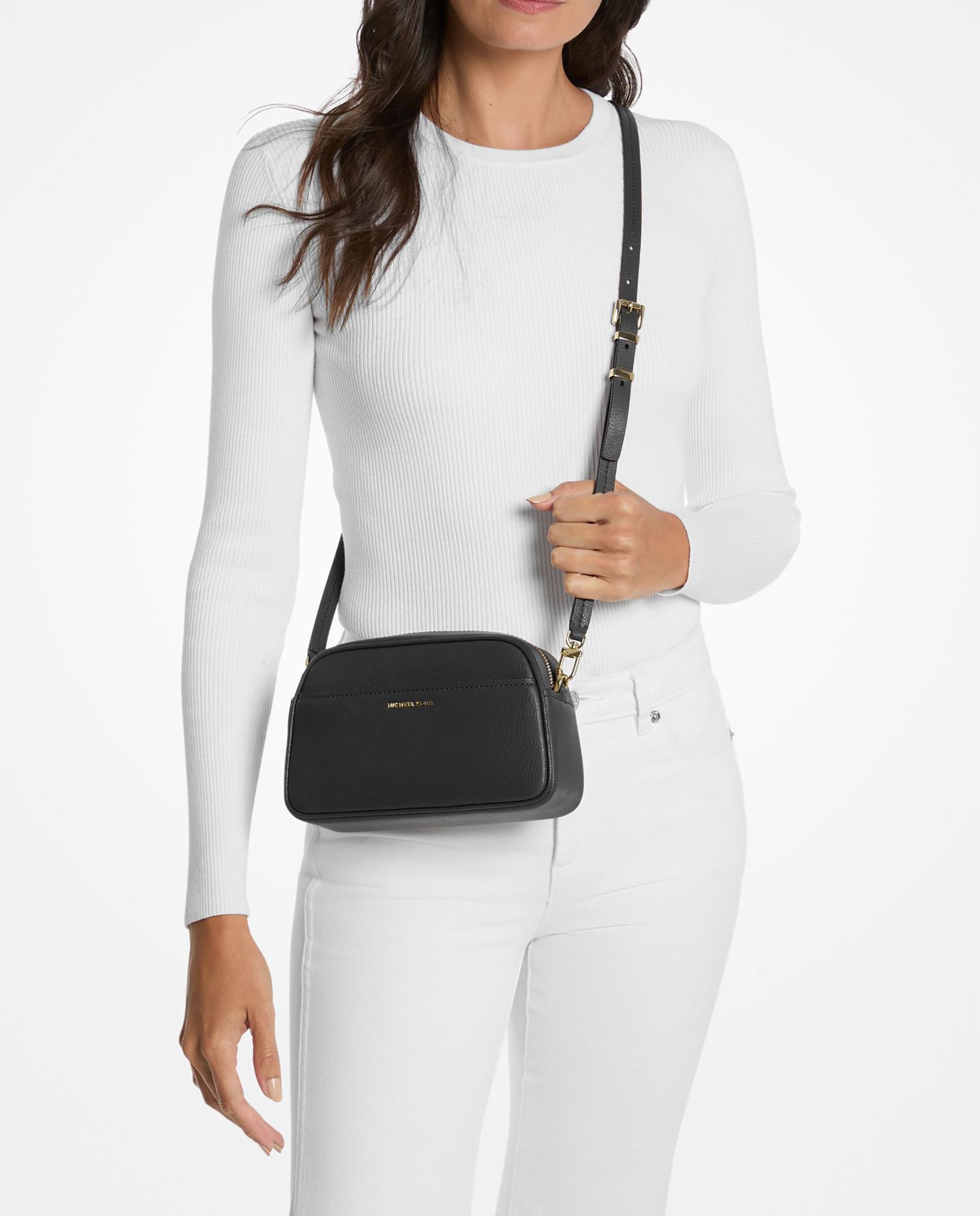Bandolera de mujer para cámara jet set pequeña de piel - Michael Michael Kors - Negro Negro-2
