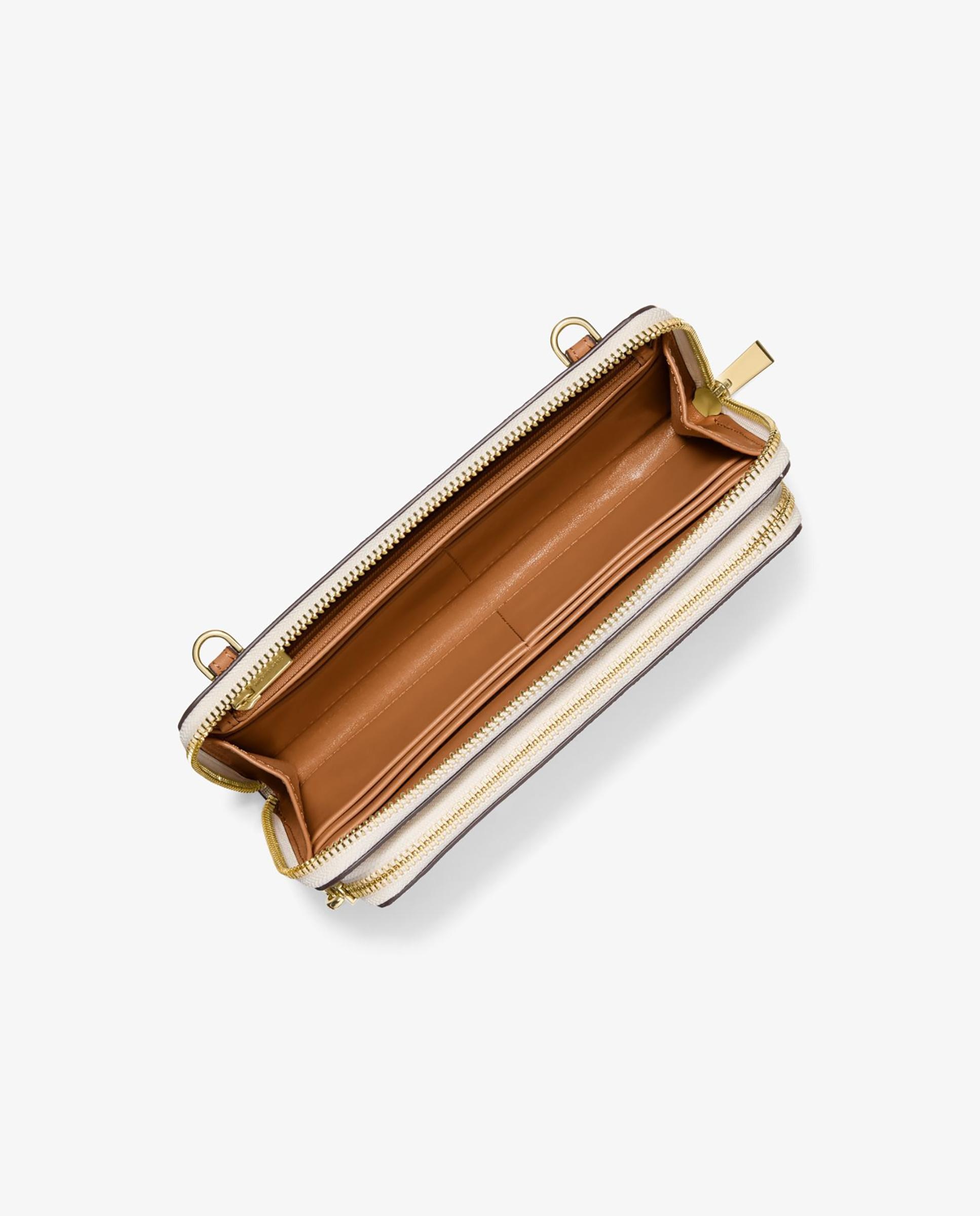 Imagen 3 de Bandolera de mujer jet set grande transformable con logotipo - Michael Michael Kors - Crema Crema