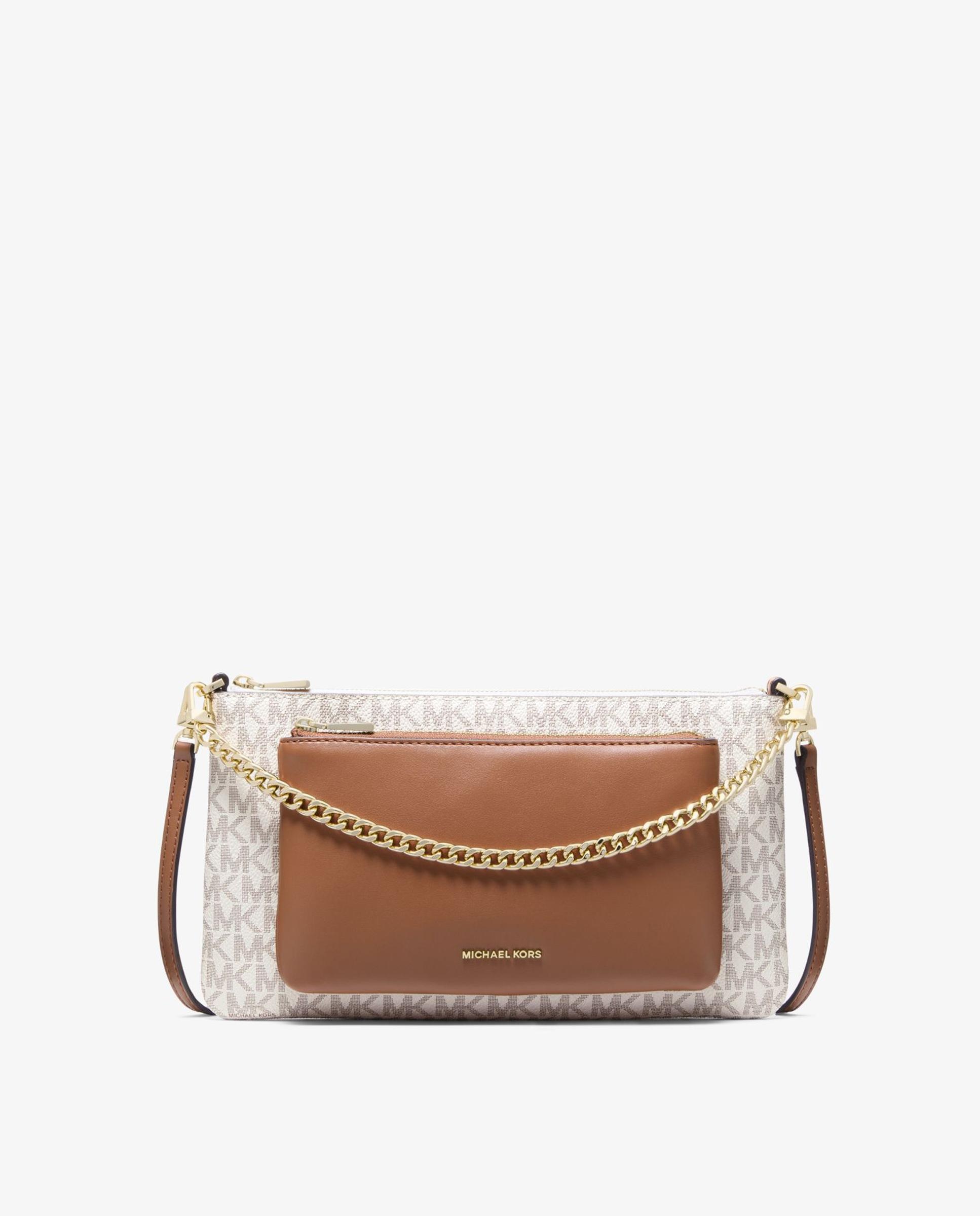 Bandolera de mujer jet set mediana transformable con logotipo - Michael Michael Kors - Marfil Marfil-1