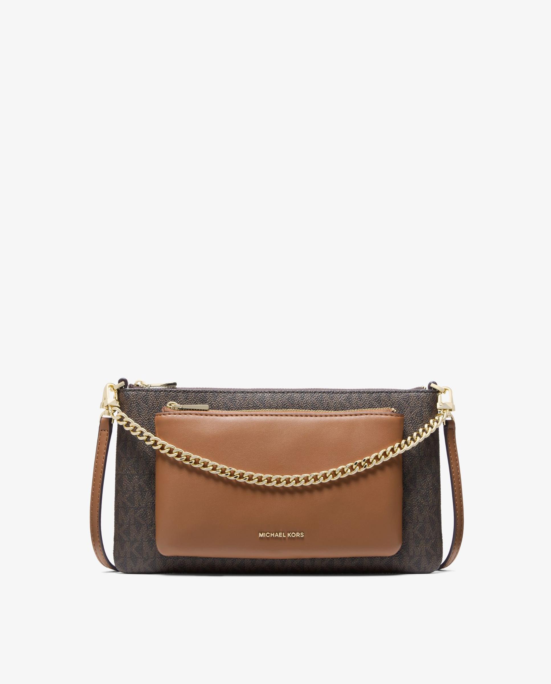 Bandolera de mujer jet set mediana transformable con logotipo - Michael Michael Kors - Marrón oscuro Marrón oscuro-1