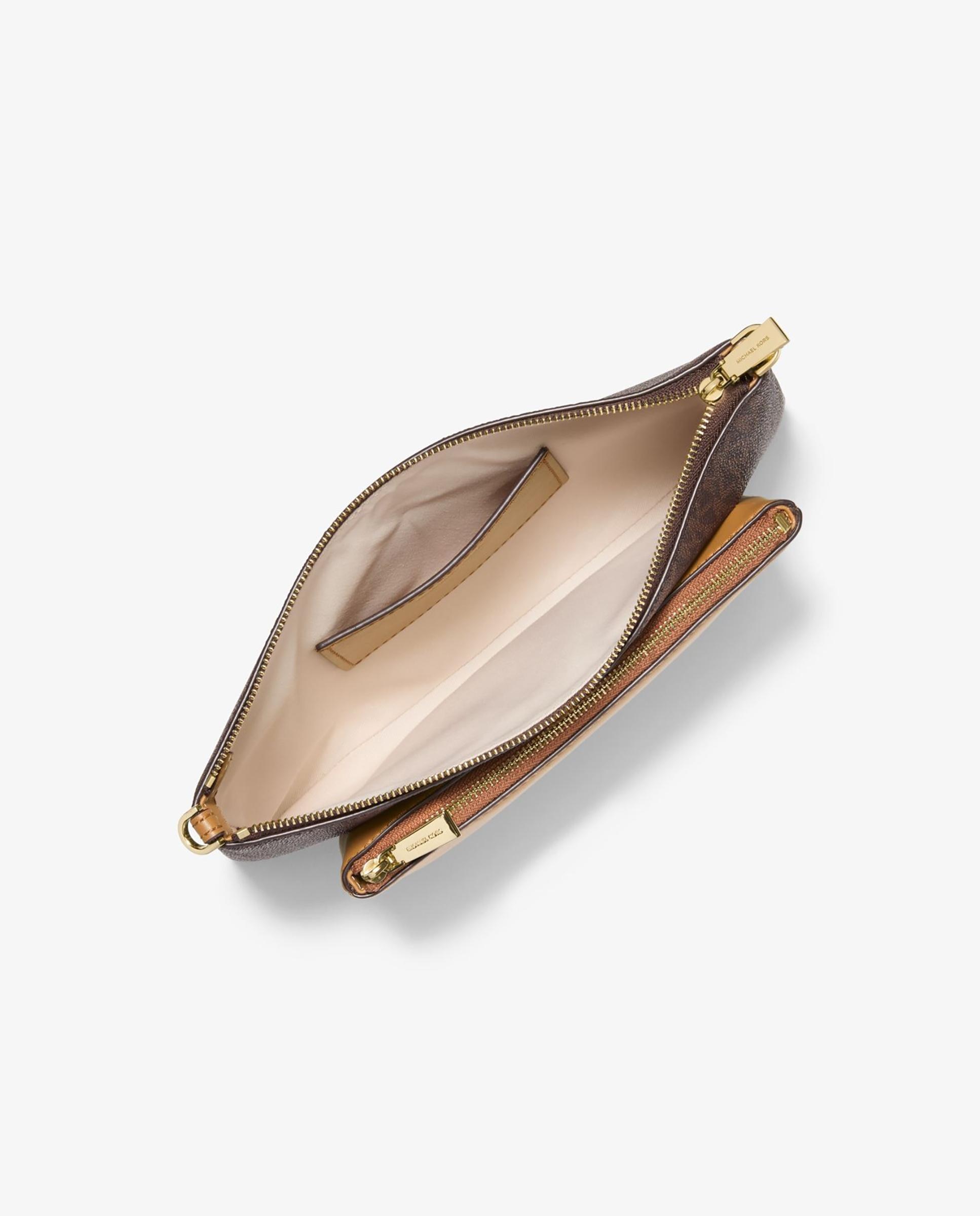 Bandolera de mujer jet set mediana transformable con logotipo - Michael Michael Kors - Marrón oscuro Marrón oscuro-3