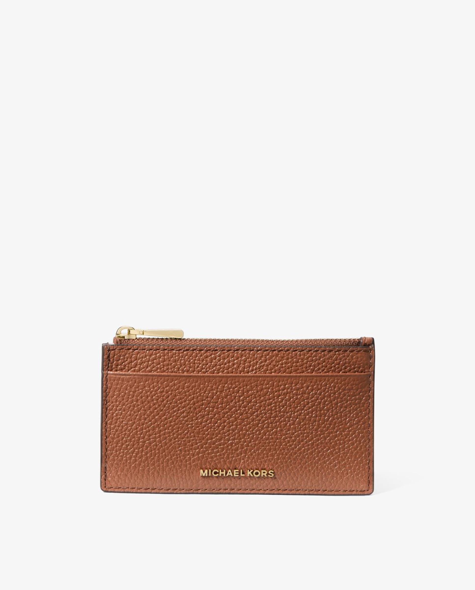 Tarjetero de mujer jet set pequeño de piel granulada - Michael Michael Kors - Canela Canela-1