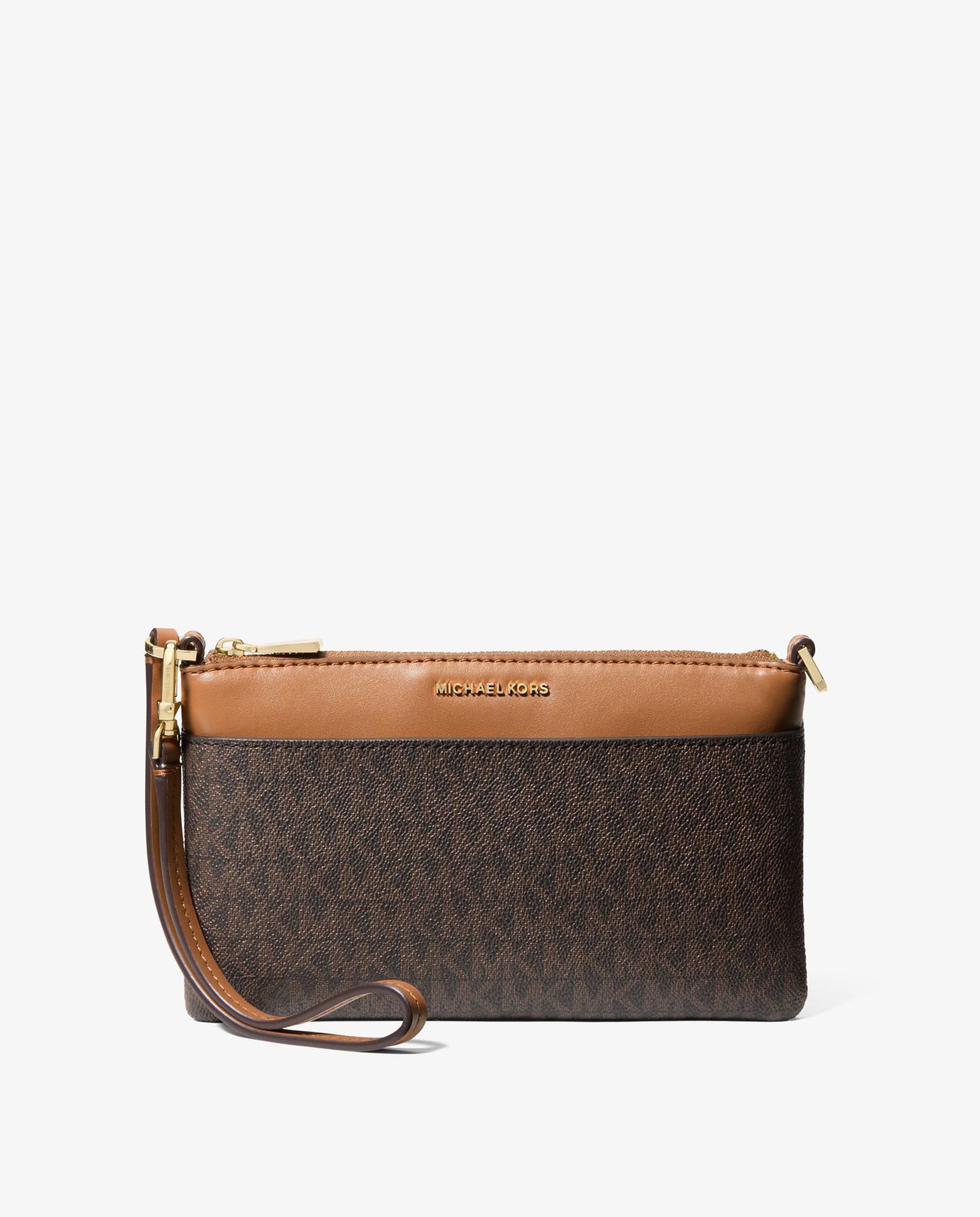 Bolso de mano de pulsera jet set mediano con logotipo - Michael Michael Kors - Marrón oscuro Marrón oscuro-1
