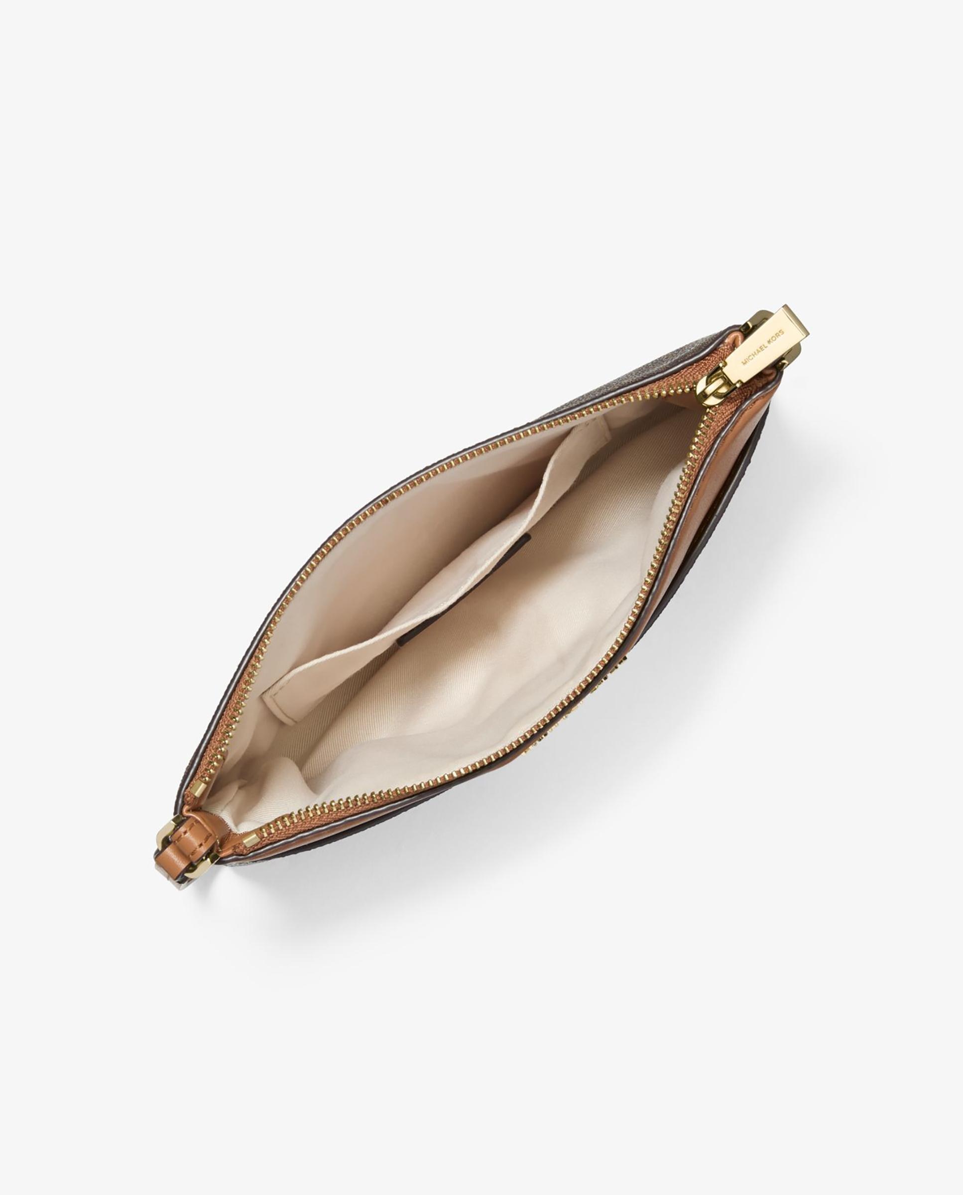 Bolso de mano de pulsera jet set mediano con logotipo - Michael Michael Kors - Marrón oscuro Marrón oscuro-3