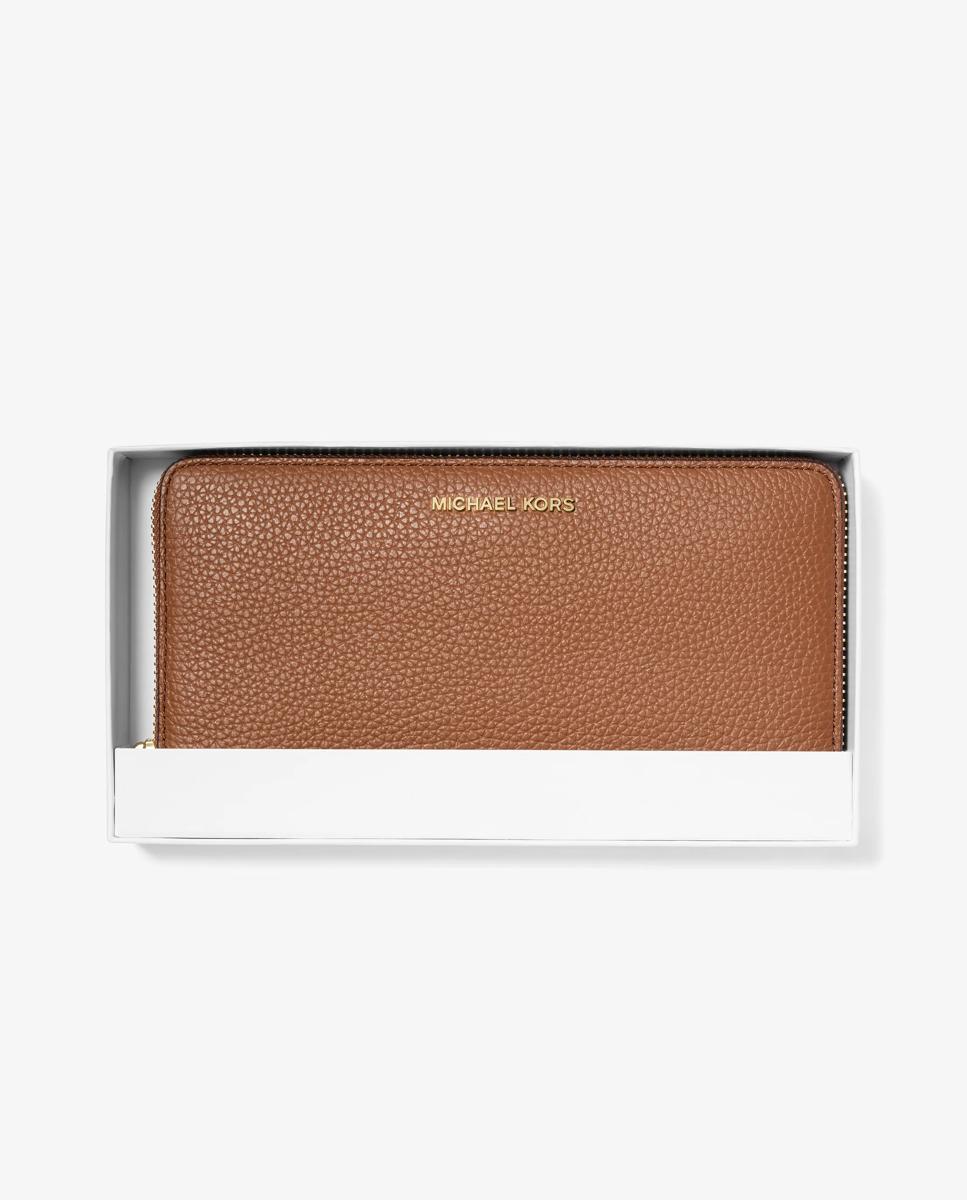 Cartera de mujer jet set grande de piel granulada - Michael Michael Kors - Marrón Marrón-4