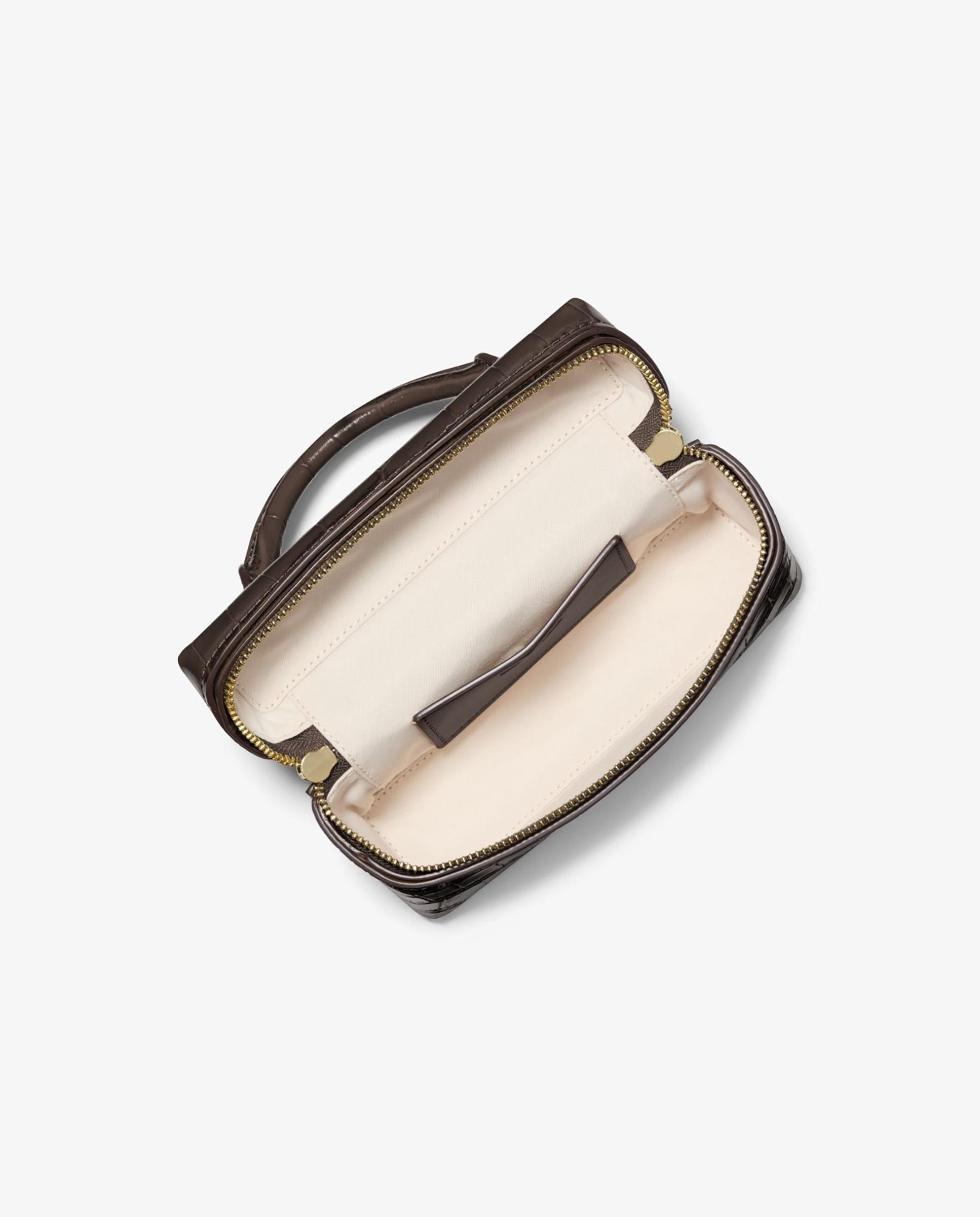 Bandolera de mujer transformable jana extrapequeña de piel con motivo de cocodrilo en relieve - Michael Michael Kors - Marrón chocolate Marrón chocolate-3