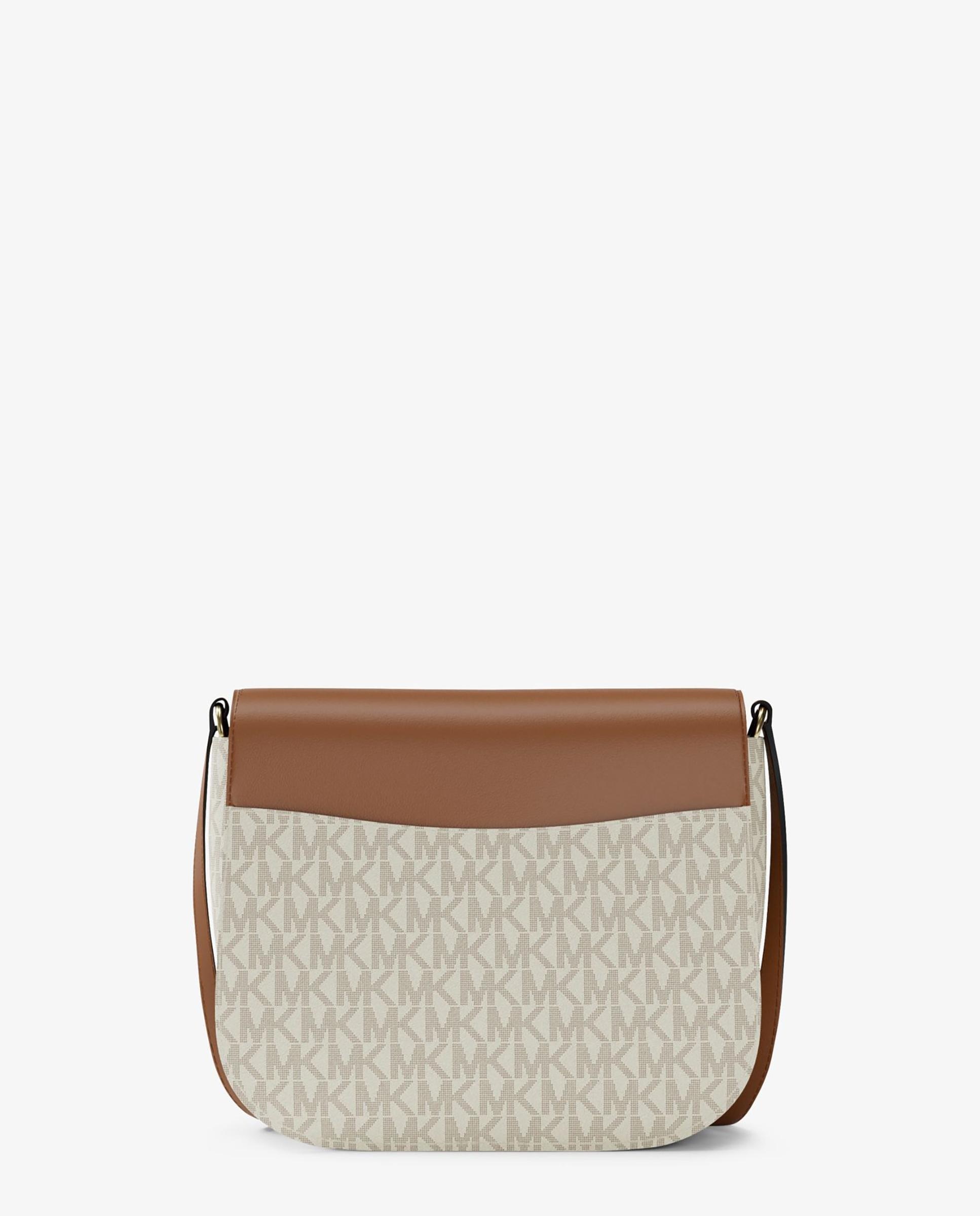 Bandolera de mujer saddle emilia pequeña con logotipo - Michael Michael Kors - Marfil Marfil-3