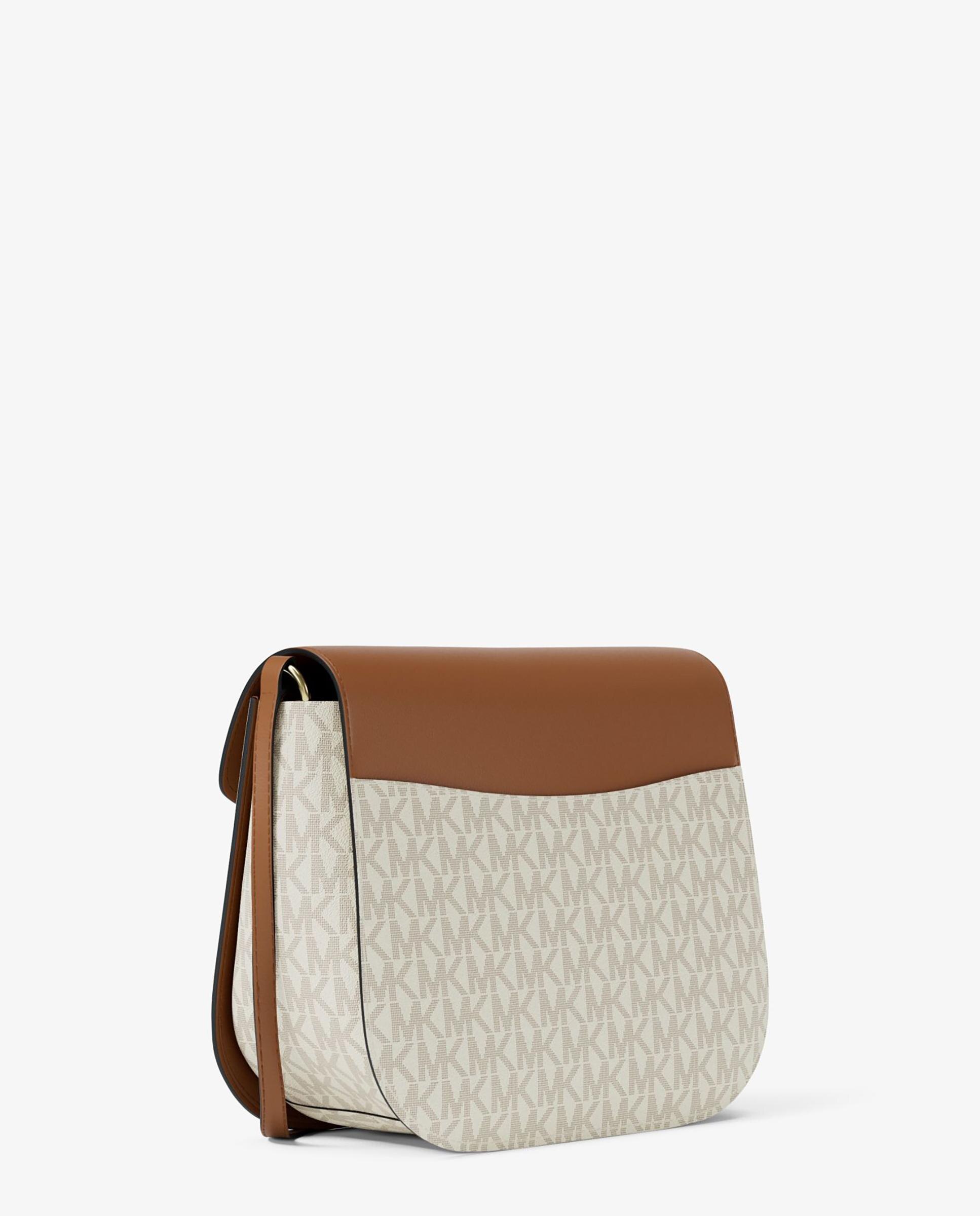 Bandolera de mujer saddle emilia pequeña con logotipo - Michael Michael Kors - Marfil Marfil-5