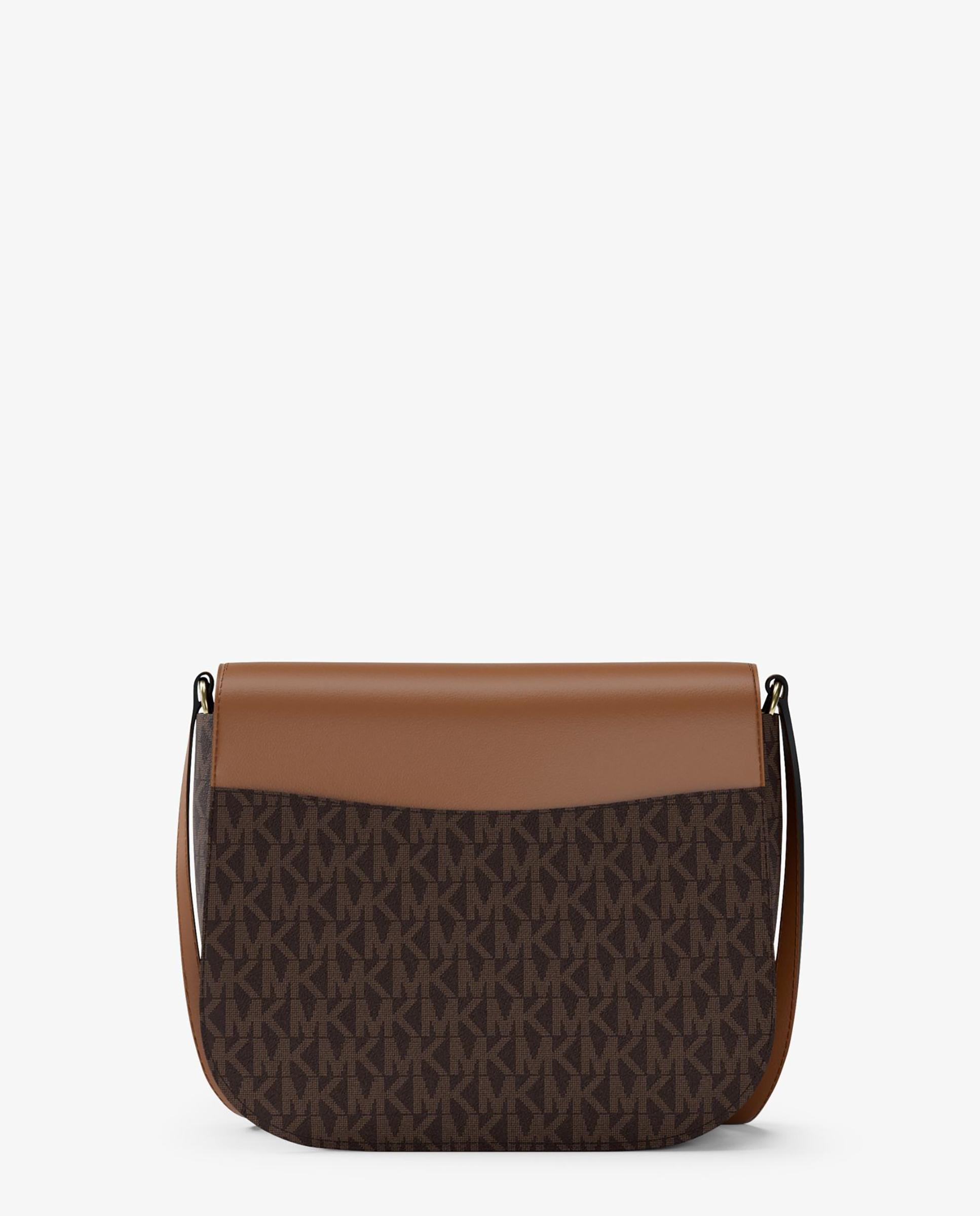 Bandolera de mujer saddle emilia pequeña con logotipo - Michael Michael Kors - Marrón oscuro Marrón oscuro-3