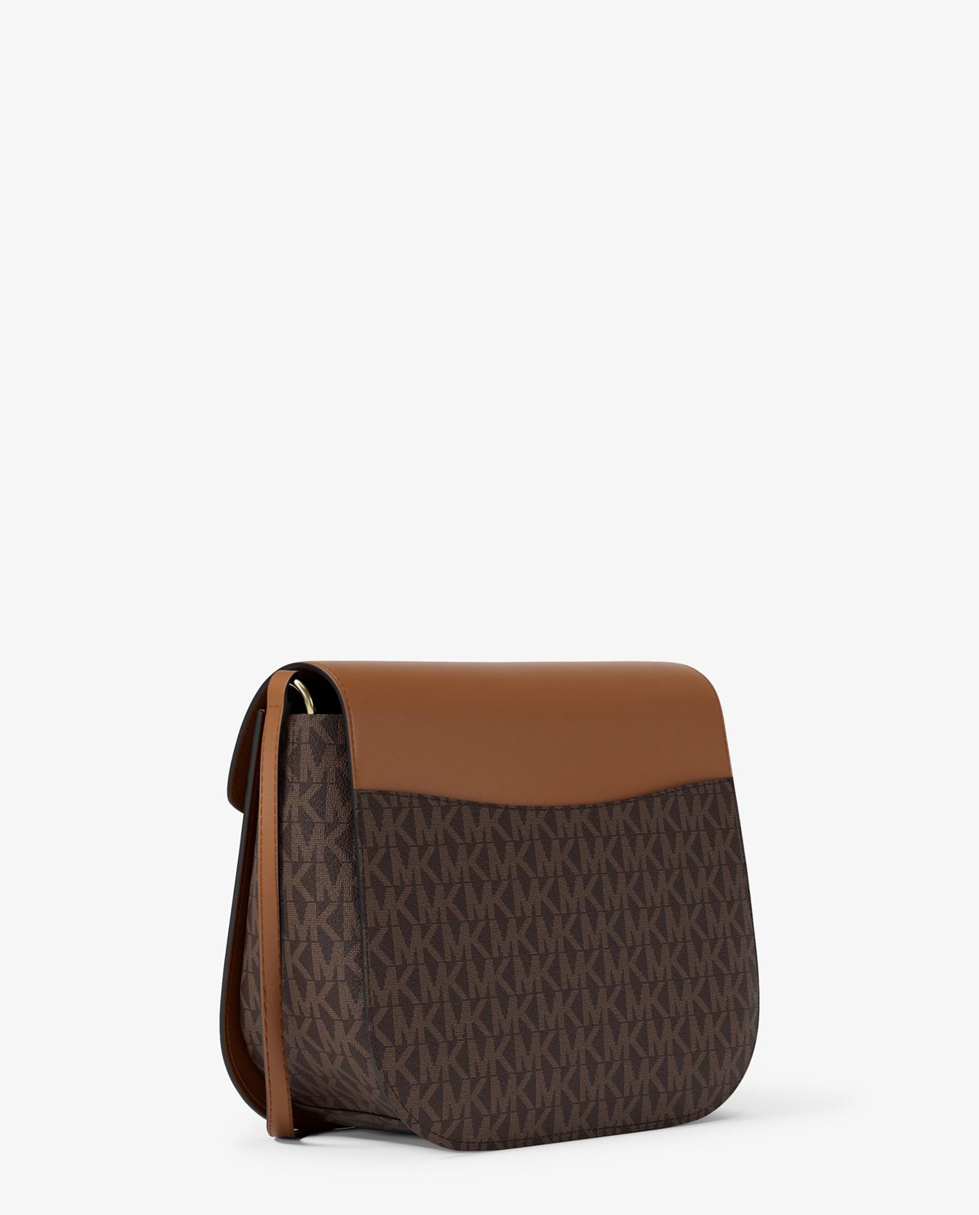 Bandolera de mujer saddle emilia pequeña con logotipo - Michael Michael Kors - Marrón oscuro Marrón oscuro-5