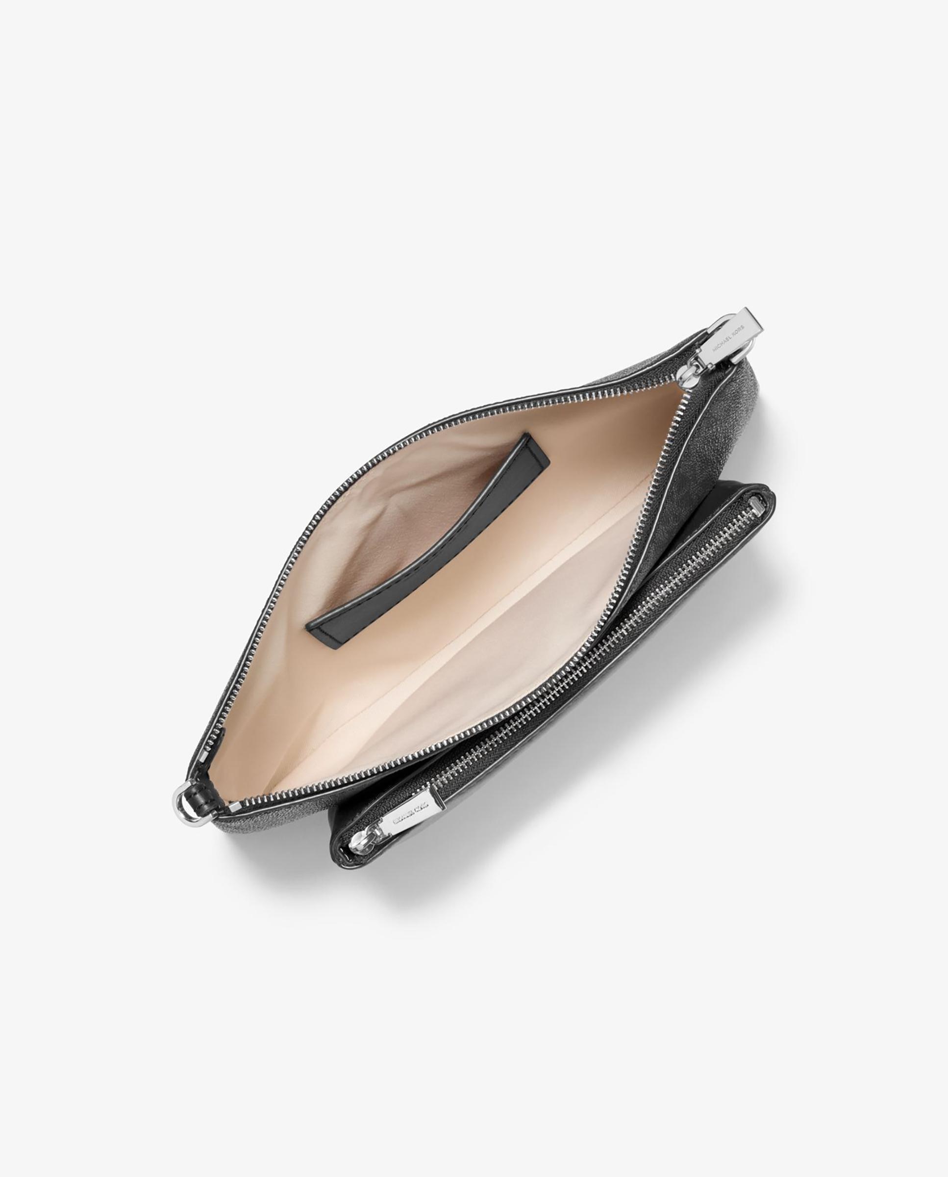 Bandolera de mujer jet set mediana transformable con logotipo - Michael Michael Kors - Negro Negro-3