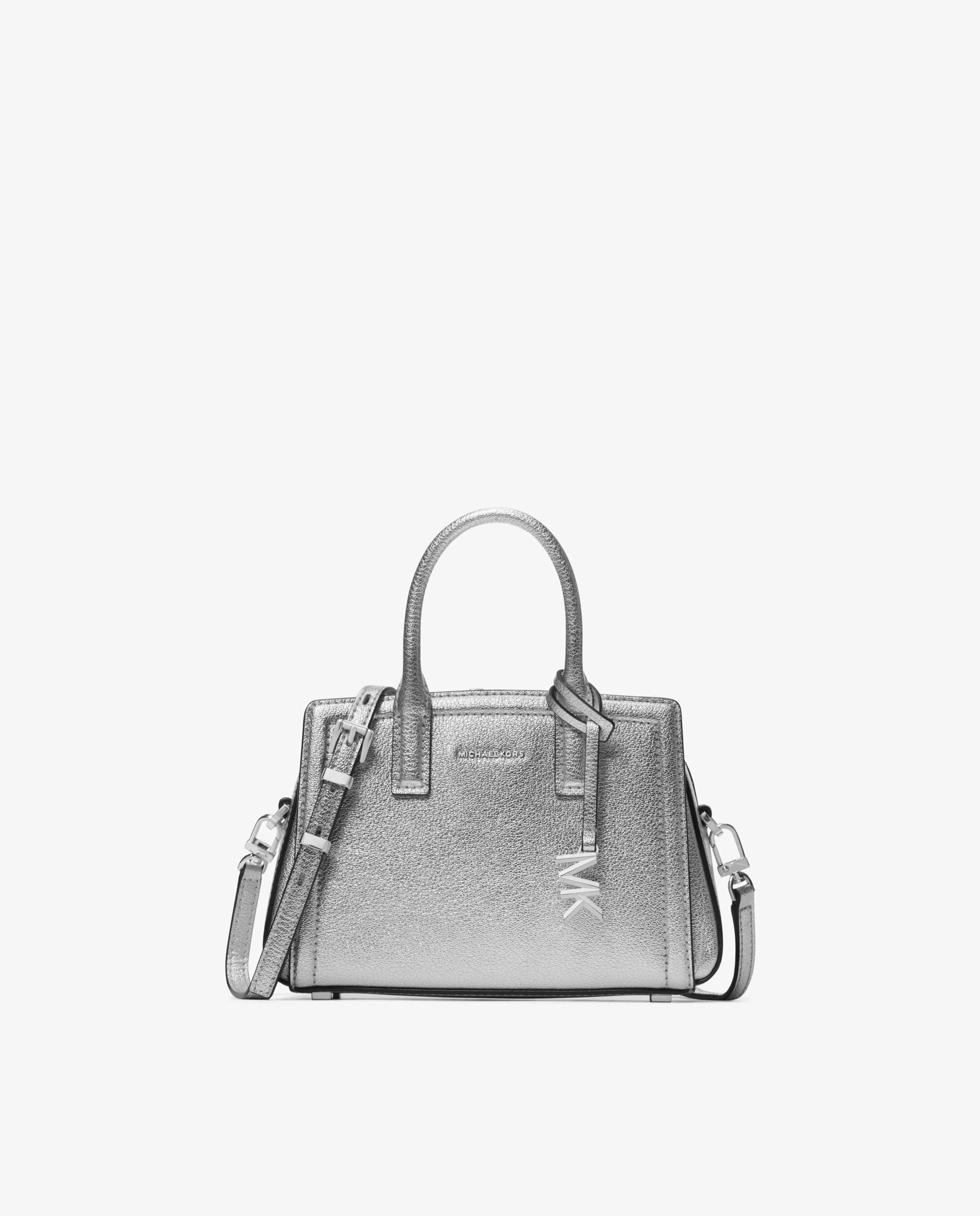 Bandolera de mujer laila extrapequeña de piel metalizada - Michael Michael Kors - Plata metalizada Plata metalizada-1