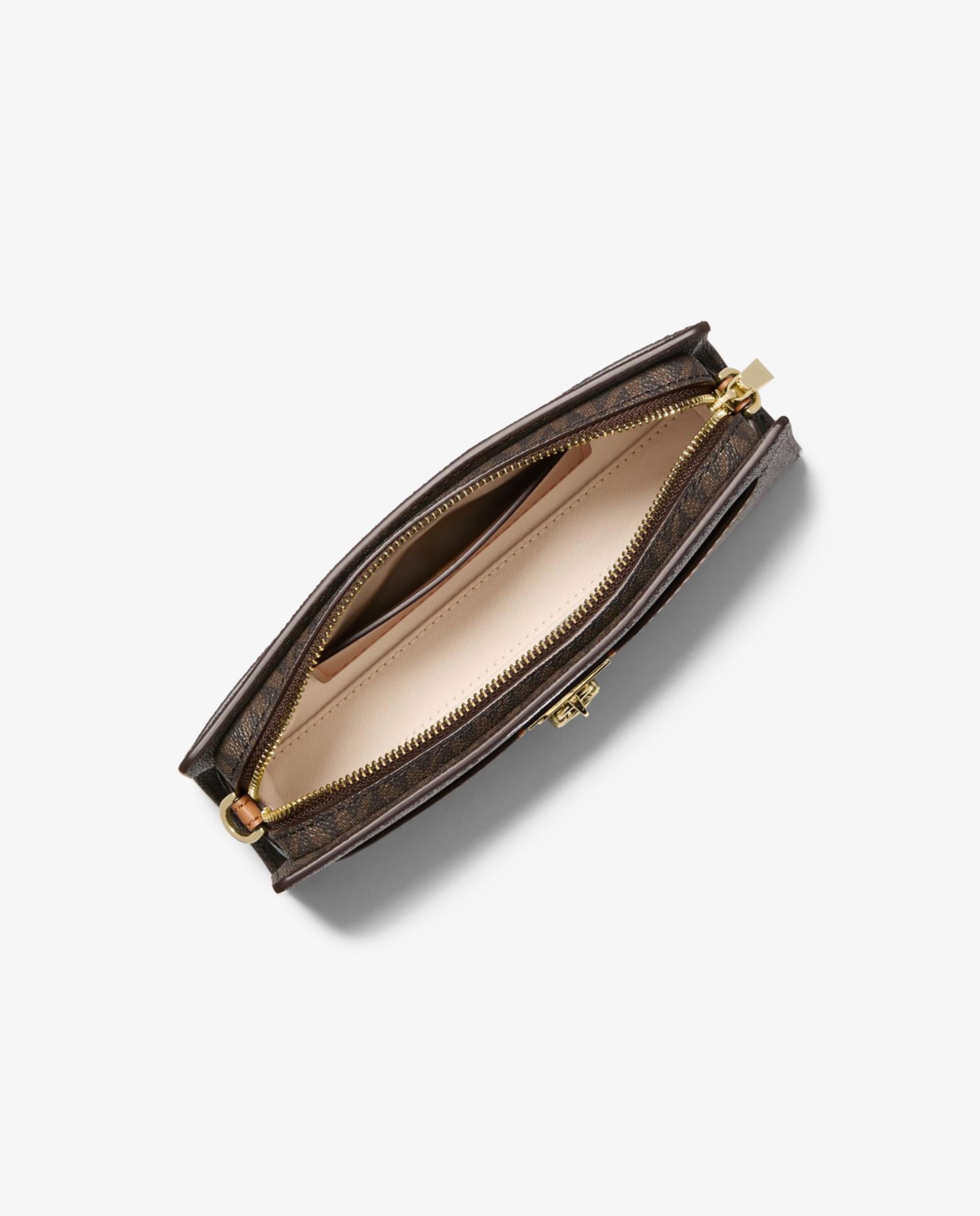 Bandolera de mujer hamilton moderne ultrapequeña transformable con logotipo - Michael Michael Kors - Marrón oscuro Marrón oscuro-3