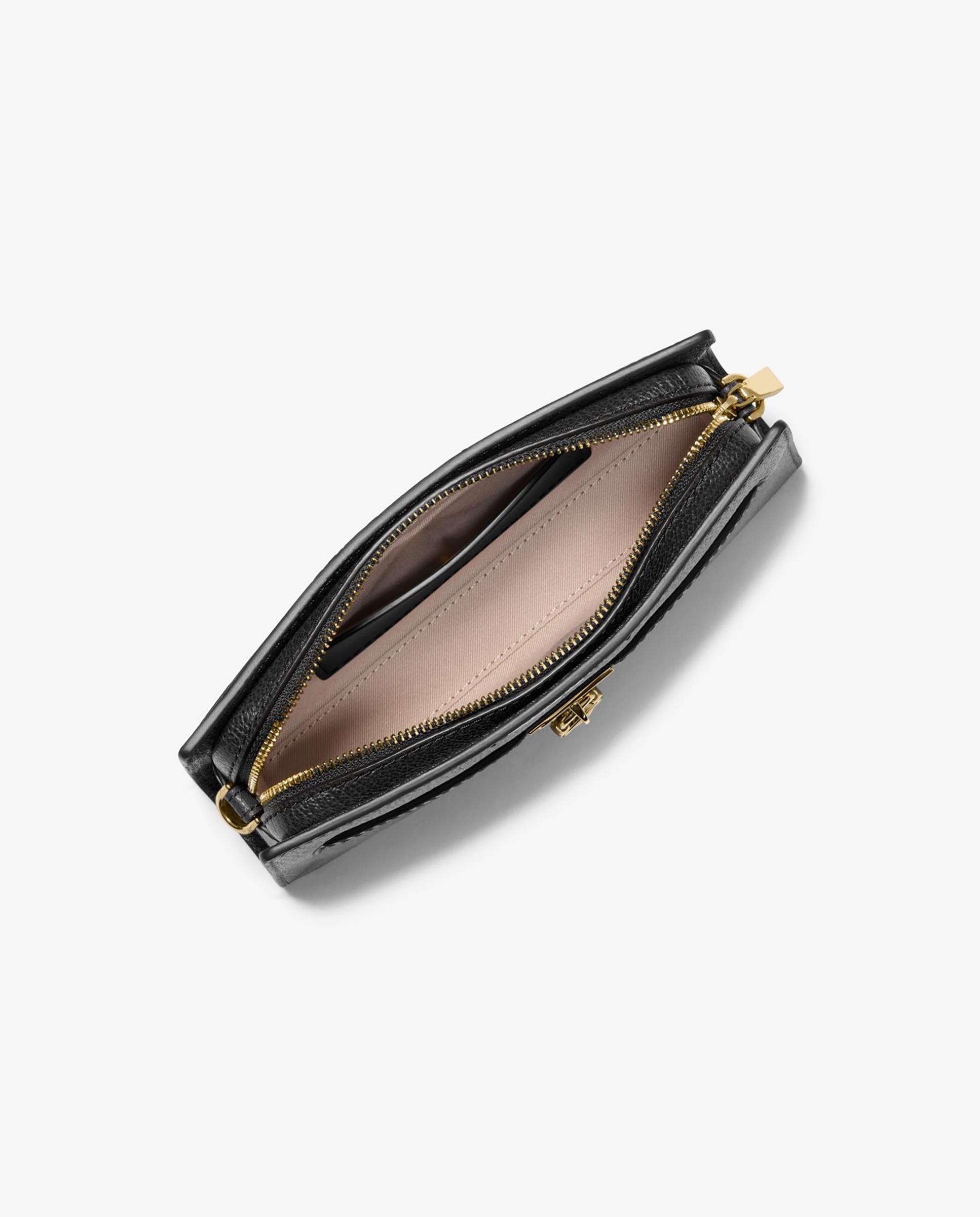 Imagen 2 de Bandolera de mujer hamilton moderne ultrapequeña transformable de piel - Michael Michael Kors - Negro Negro