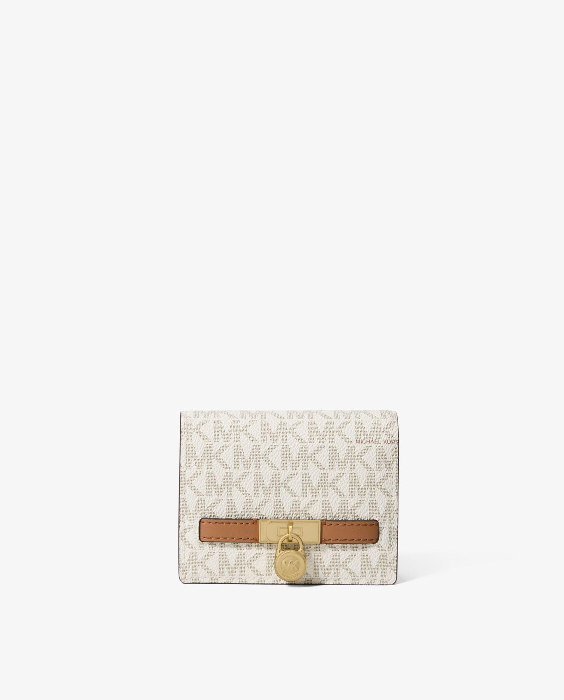 Cartera de mujer hamilton moderne pequeña con logotipo - Michael Michael Kors - Crema Crema-1