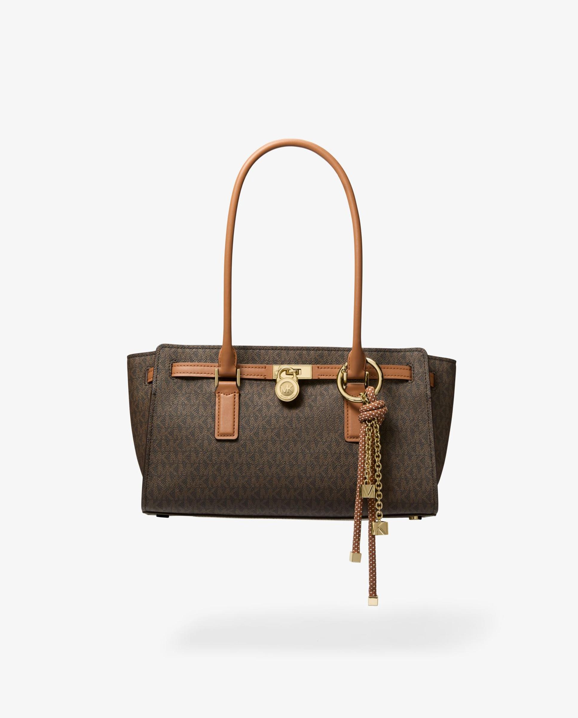 Bolso de hombro hamilton moderne pequeño transformable con logotipo - Michael Michael Kors - Marrón oscuro Marrón oscuro-1