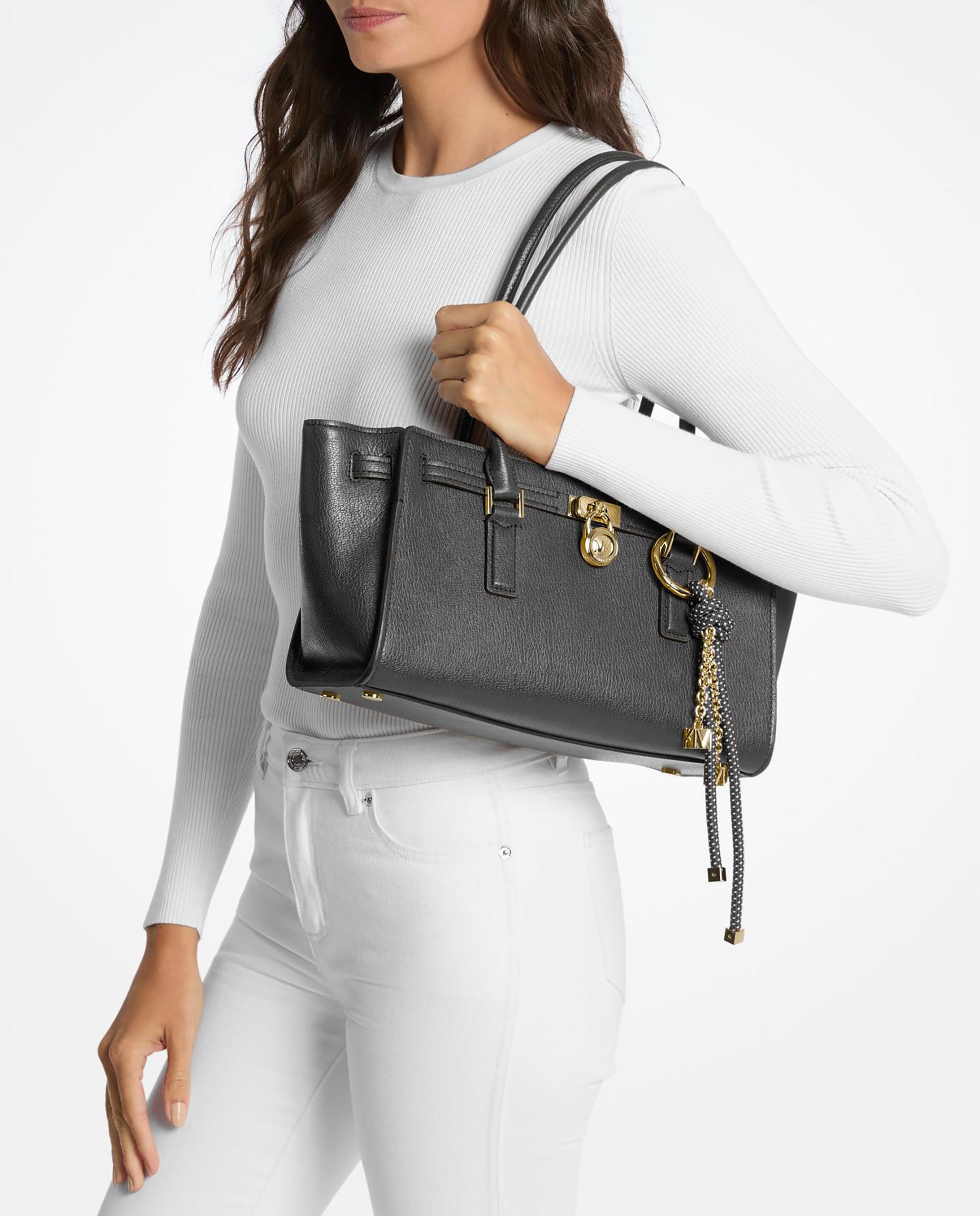 Bolso de hombro Hamilton Moderne pequeño de piel - Michael Michael Kors - Negro Negro-2