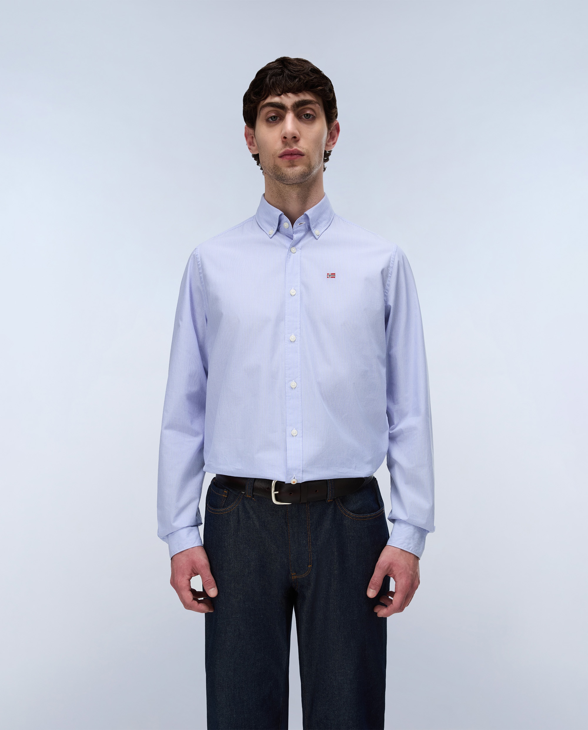 Camisa de algodón terra de hombre con corte regular - Napapijri - Multicolor Multicolor-1