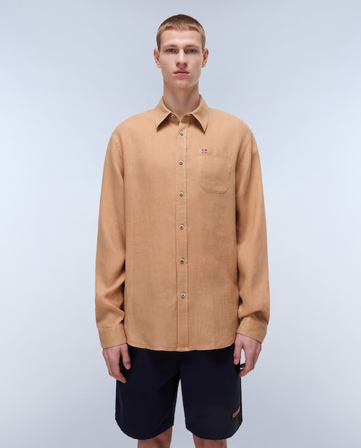 Imagen 0 de Camisa de lino de hombre Linen LS de corte regular