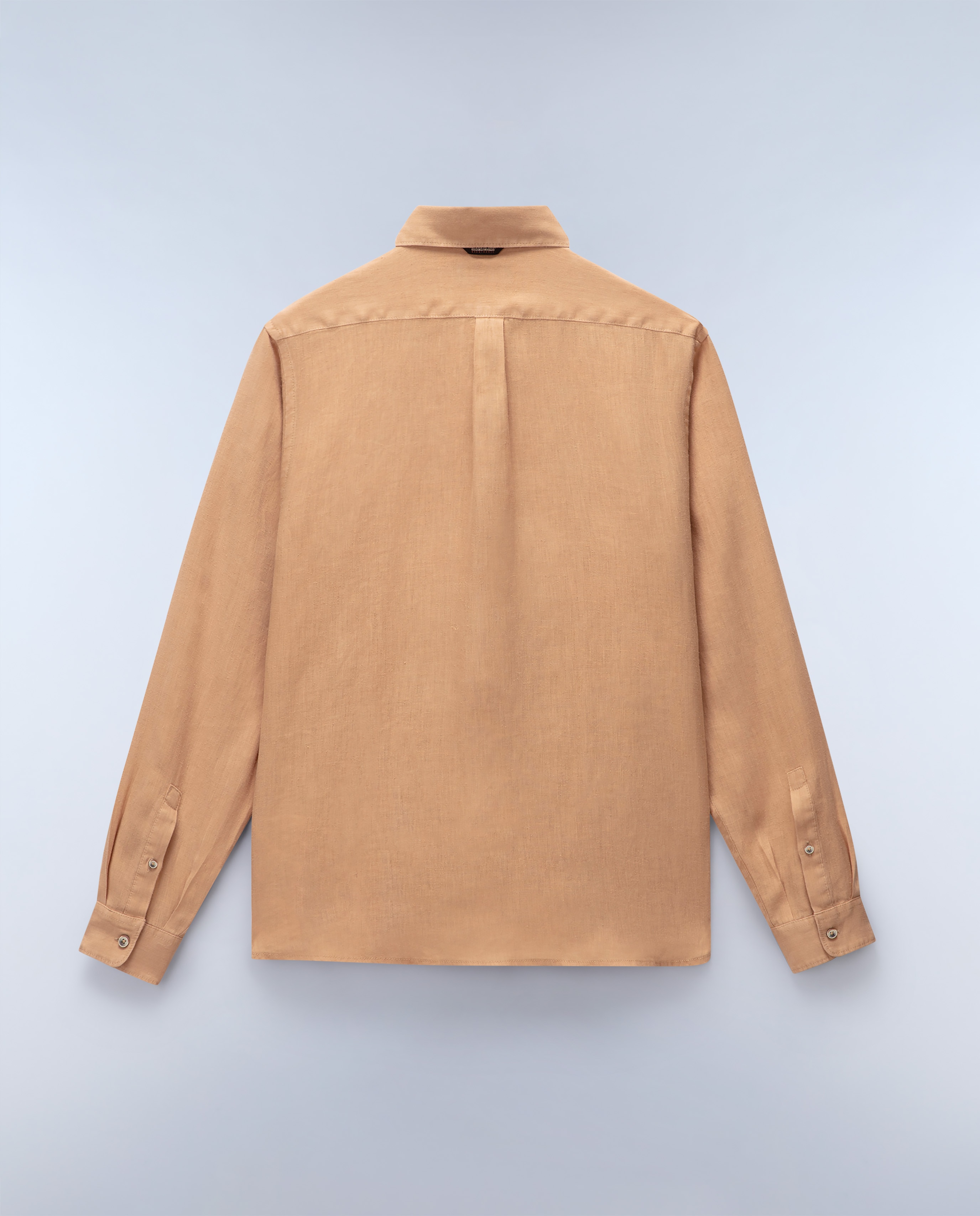 Imagen 4 de Camisa de lino de hombre linen ls de corte regular y manga larga - Napapijri - Marrón claro Marrón claro