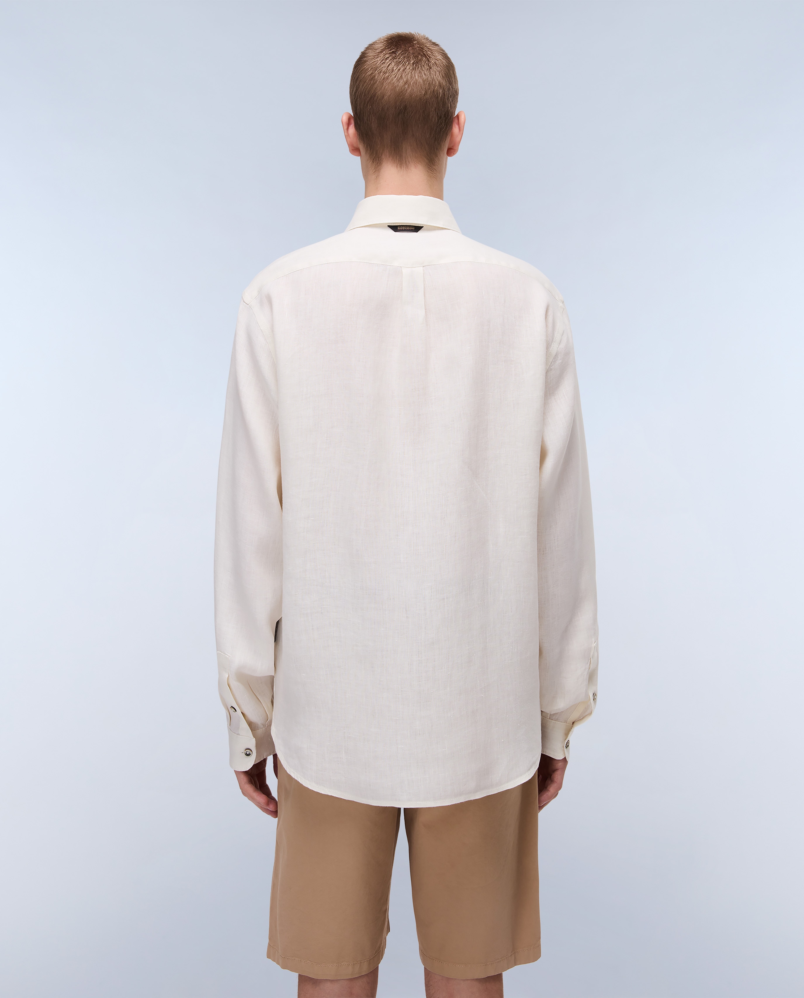 Imagen 2 de Camisa de lino de hombre linen ls de corte regular y manga larga - Napapijri - Blanco Blanco