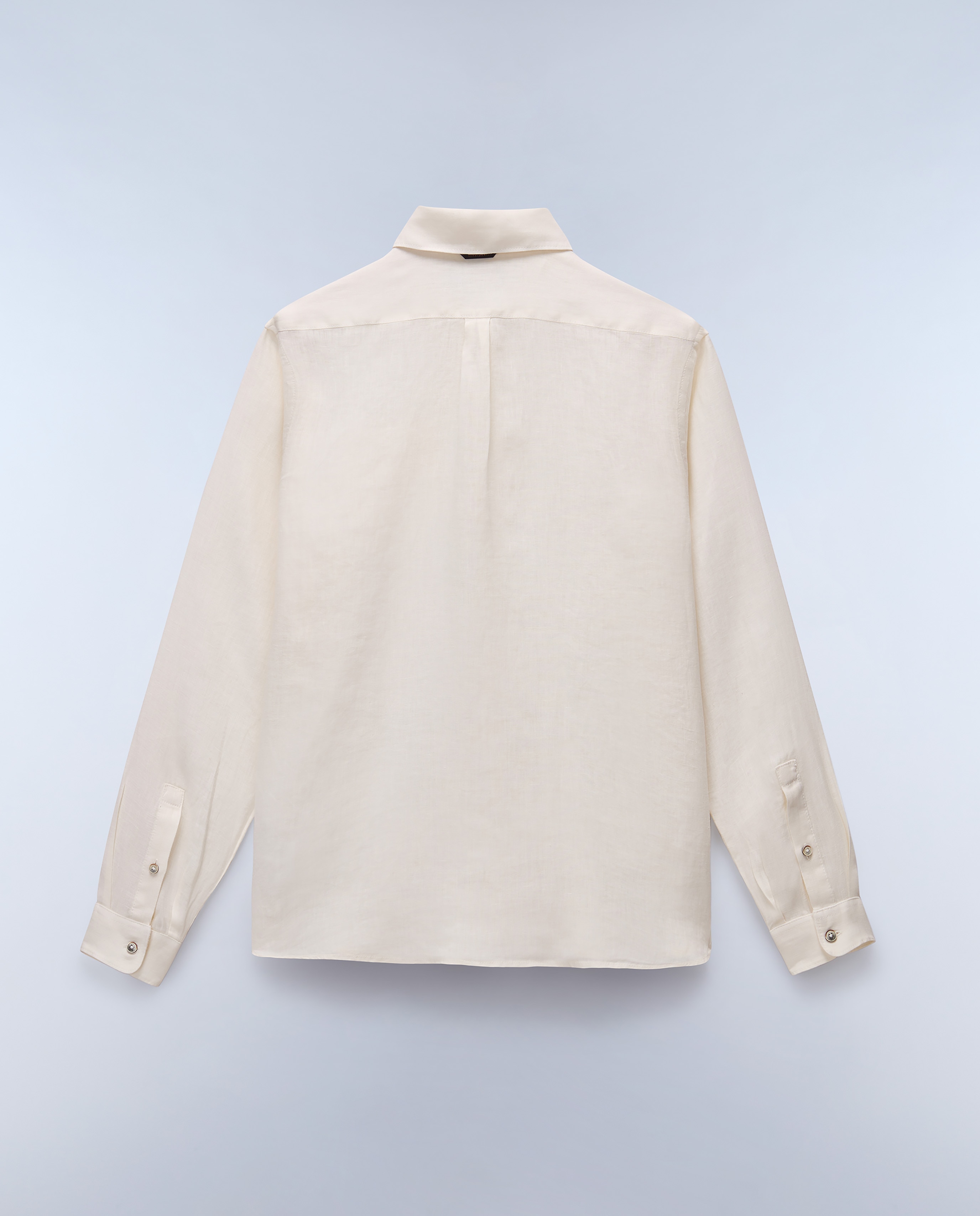 Imagen 4 de Camisa de lino de hombre linen ls de corte regular y manga larga - Napapijri - Blanco Blanco