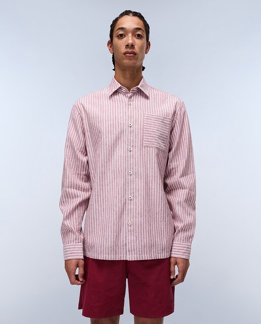 Imagen 0 de Camisa de hombre Brolio LS de corte relaxed de rayas