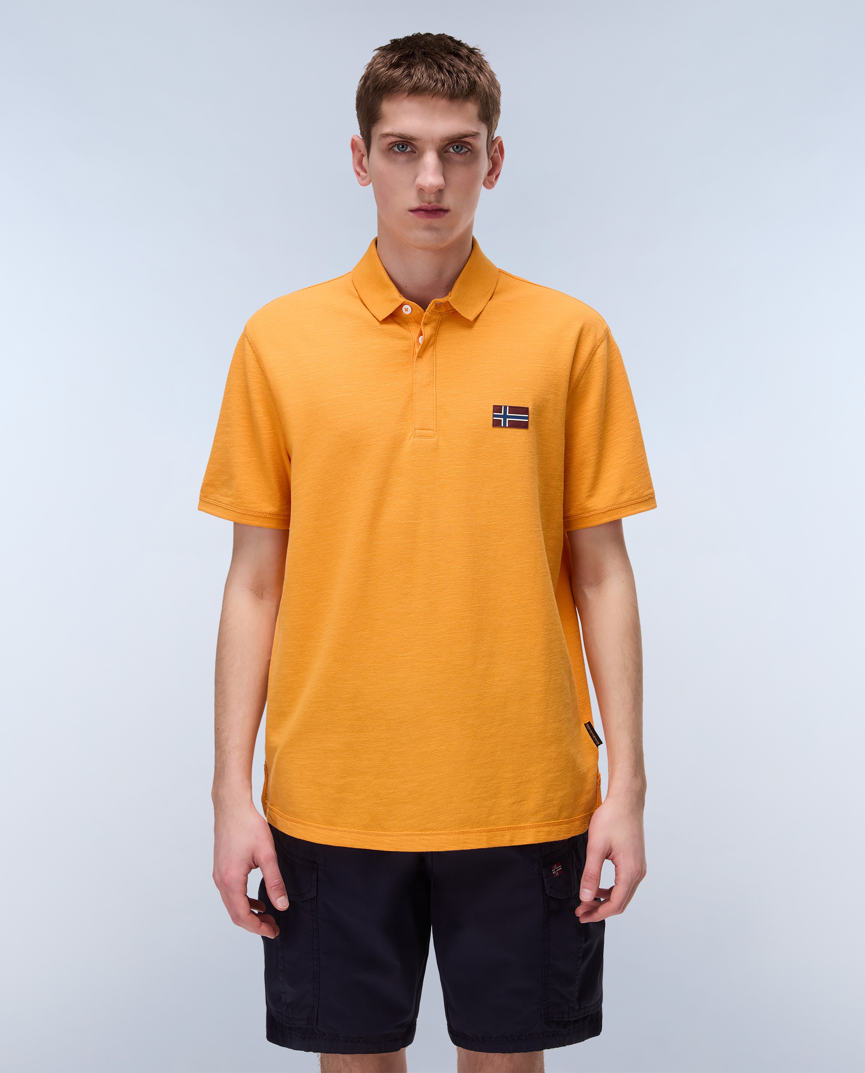 Imagen 1 de Polo de piqué de hombre ebea con corte relaxed de manga corta Naranja claro