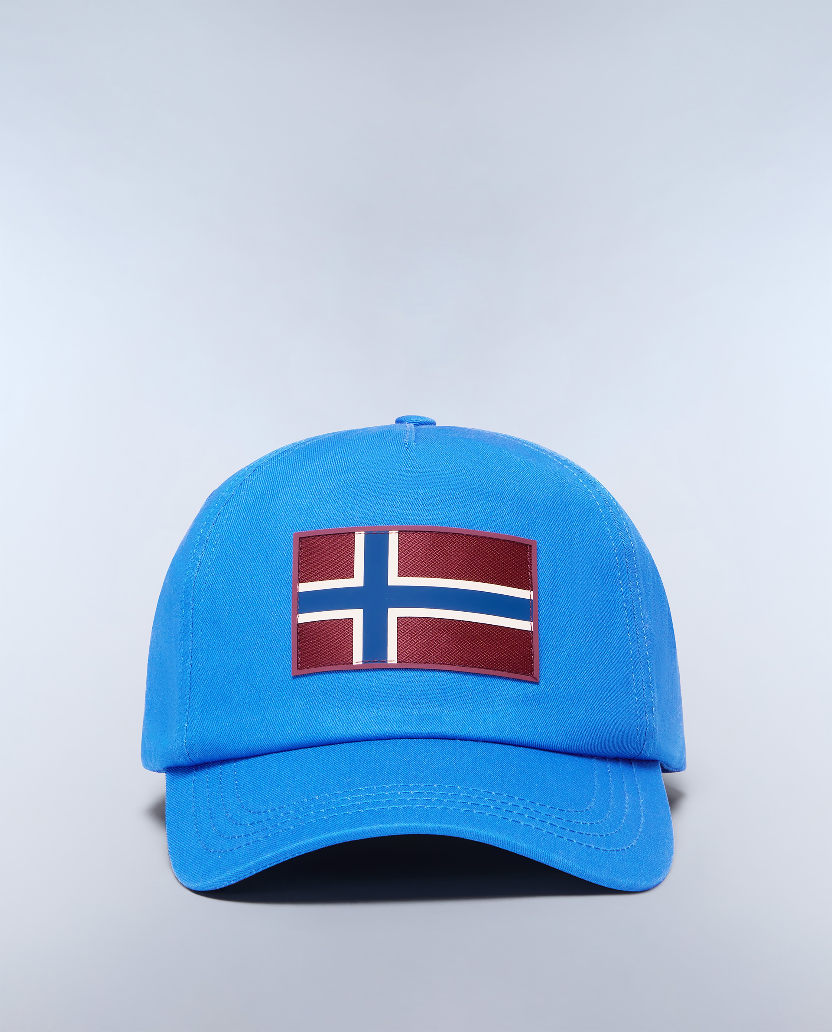Gorra de hombre napapijri de algodón con parche frontal - Azul eléctrico Azul eléctrico-3