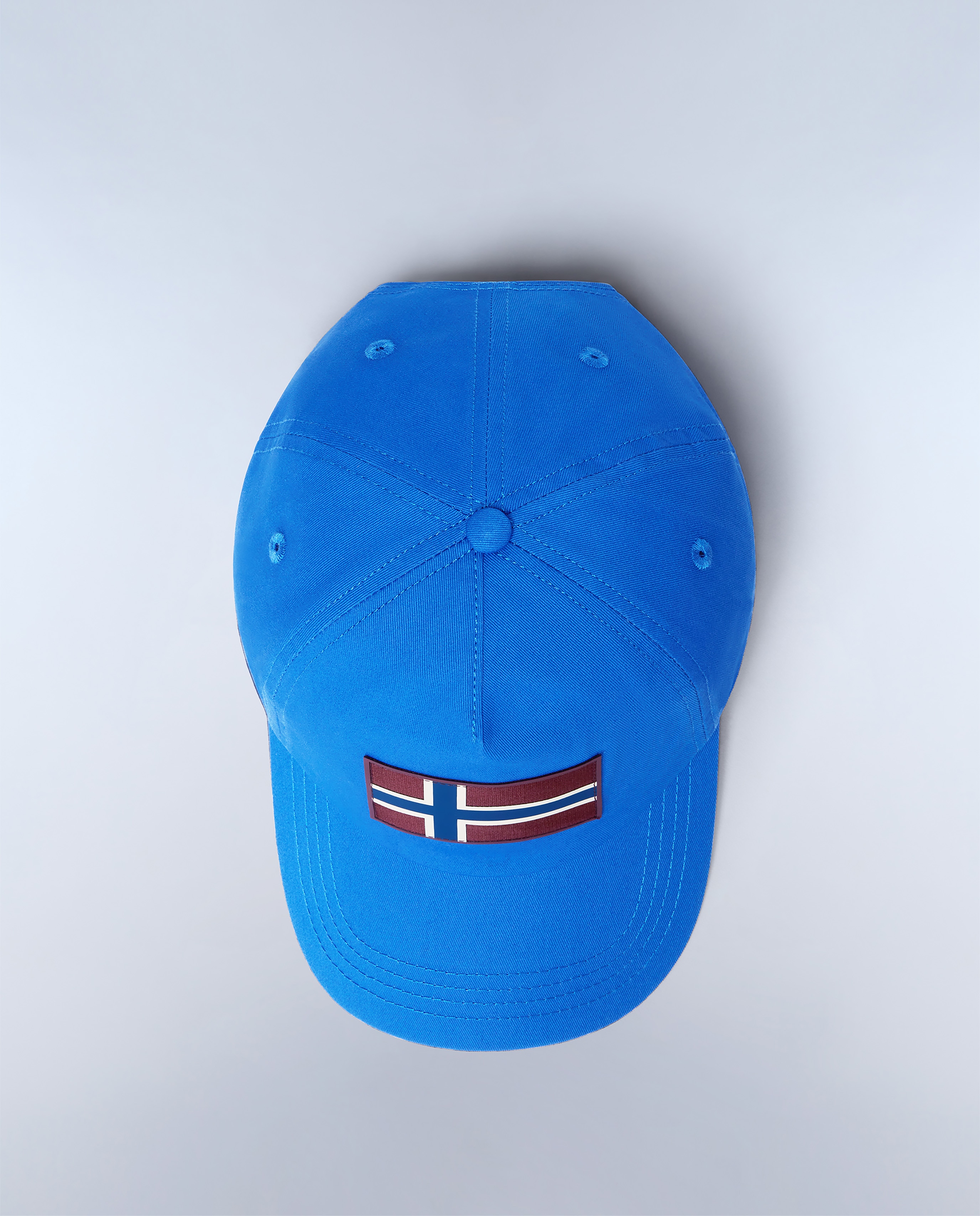 Gorra de hombre napapijri de algodón con parche frontal - Azul eléctrico Azul eléctrico-2