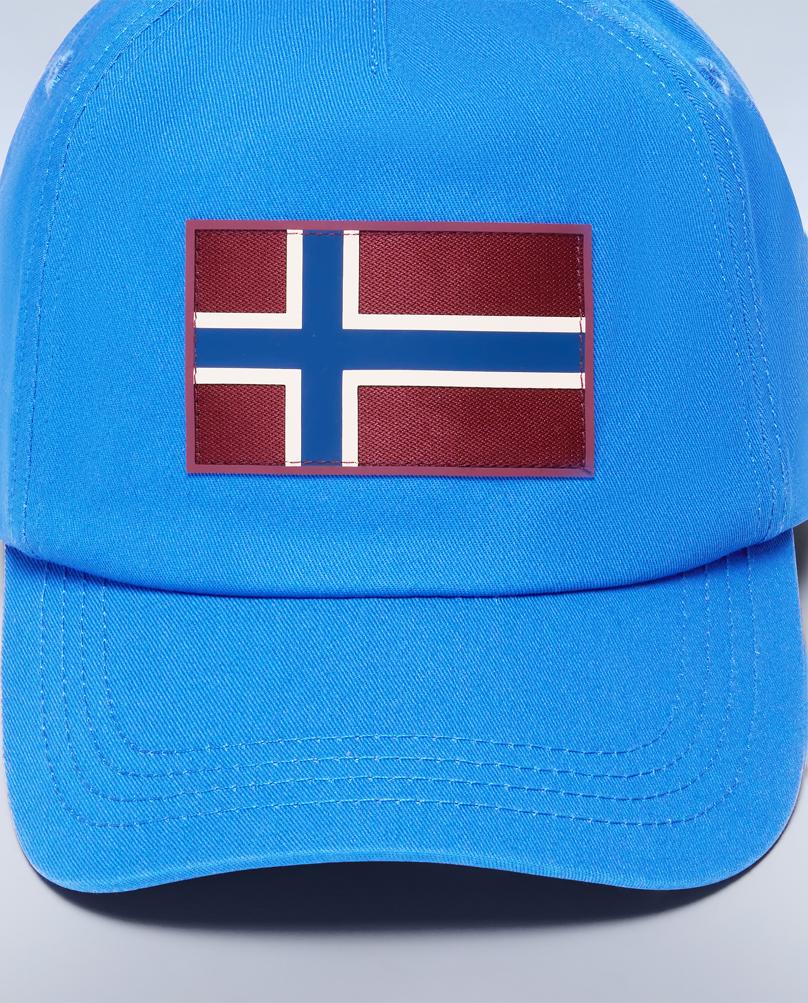 Gorra de hombre napapijri de algodón con parche frontal - Azul eléctrico Azul eléctrico-7