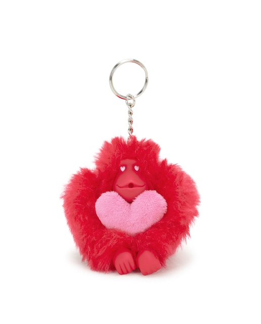 Imagen 0 de Llavero en forma de mono con corazón en rojo