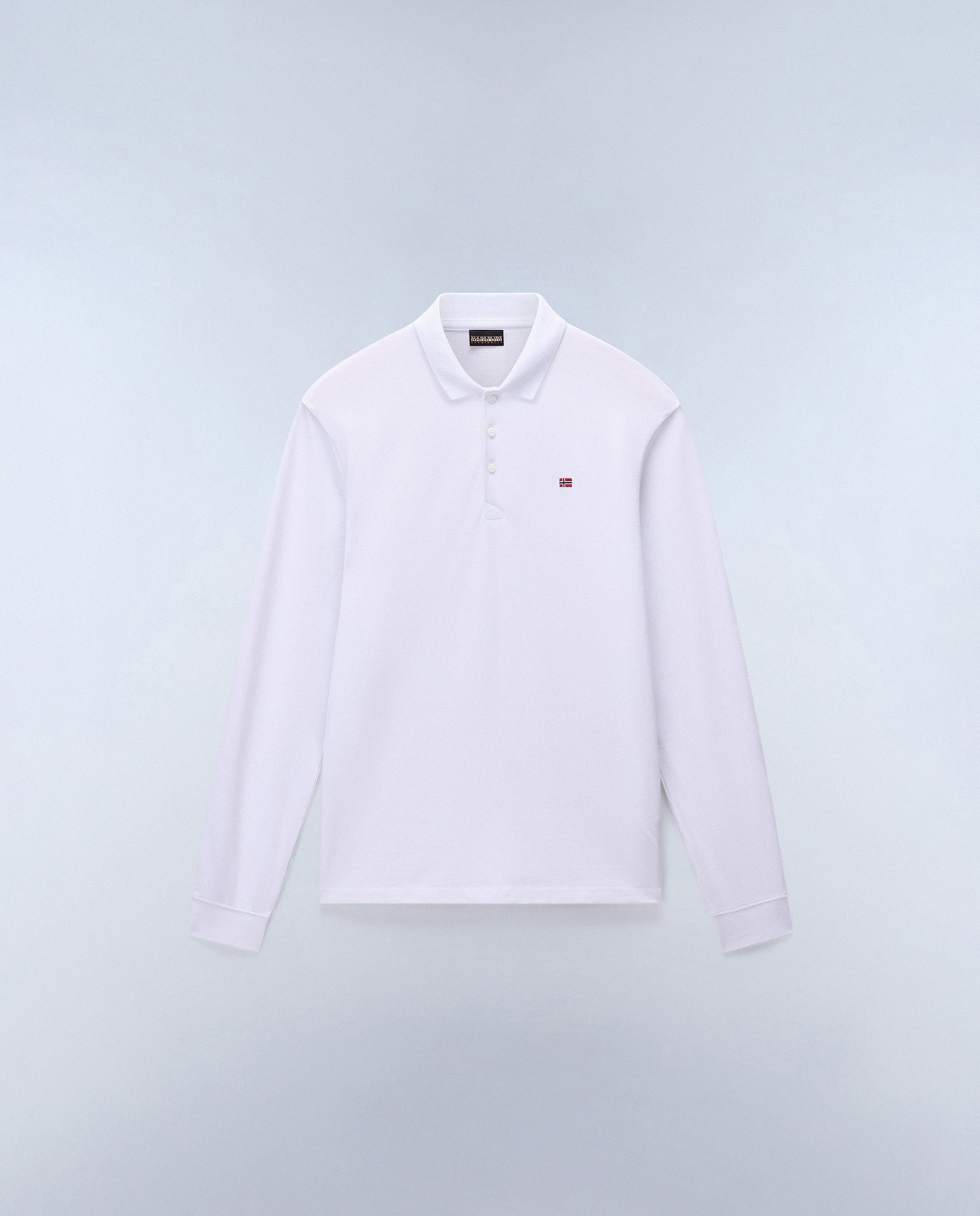 Polo de piqué de hombre de manga larga - Napapijri - Blanco Blanco-5