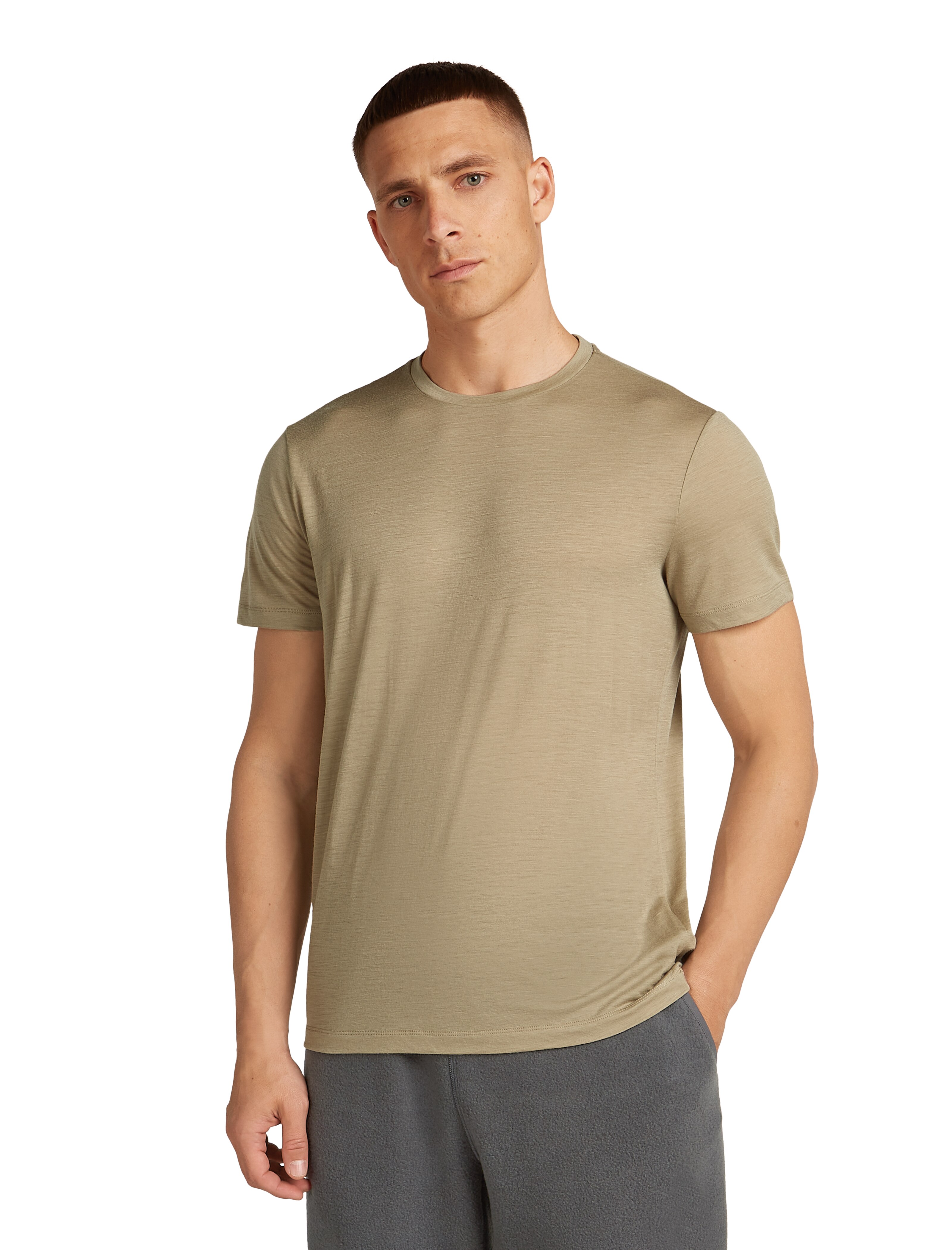 Imagen 0 de Camiseta Outdoor Hombre 150 Tech Lite Icebreaker Beige